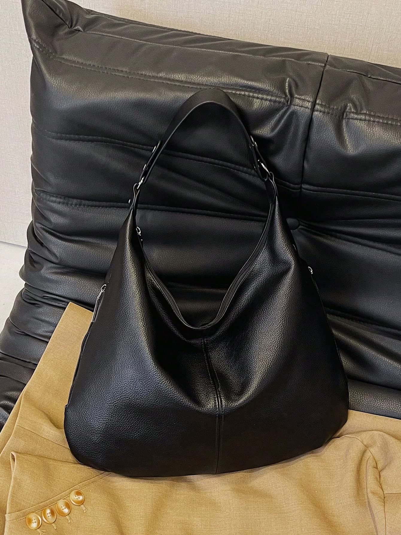 1pc Women's Fashionable Minimalist Handbag - Large CapacityShoulder Tote Bag, With Security Zipper, Versatile Stylish Accessory