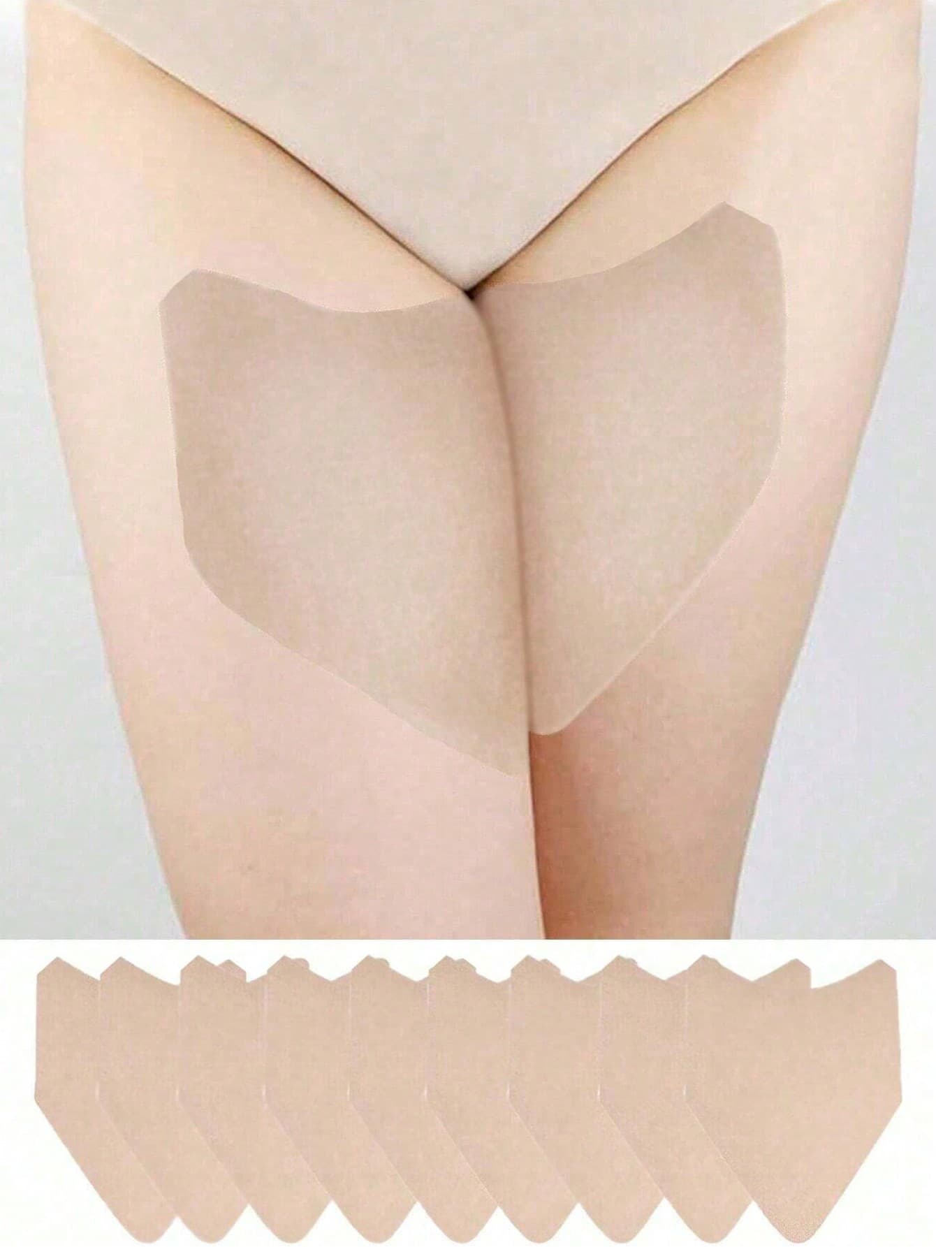 30/20/10pcs Anti-Chafing Thigh Bands, Prevent Unseen Chafing And Friction For Men And Women In Summer. Friction-Resistant Elastic Patches For Women's Thighs And Calves, Waist Bands, Stickers, Waterproof Transparent Gel 15cm/5.9in * 12cm/4.72in