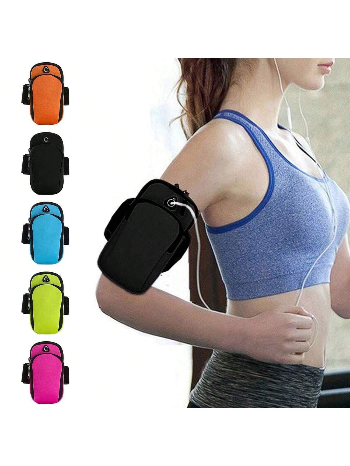 Outdoor Cycling Arm Bag, Outdoor Running Arm Bag, Fitness Arm Bag, Portable Mobile Phone Storage Bag, Sports Key Bank Card Change Storage Bag, Double Pocket Mobile Phone Arm Bag, Unisex Sport Bag For Sports For Fitness For Exercise Travel Bag For Vacation For Women For Men Travel Essential Durable For Running For Hiking