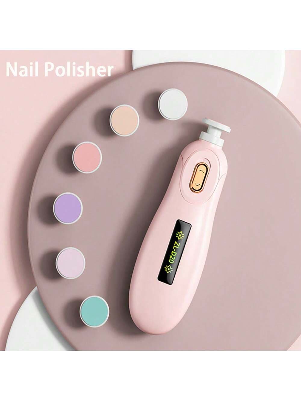 1pc 6-In-1 Electric Baby Nail File Tool Kit, Prevent Infant Nail Scratch, Multifunctional Nail Clipper Set