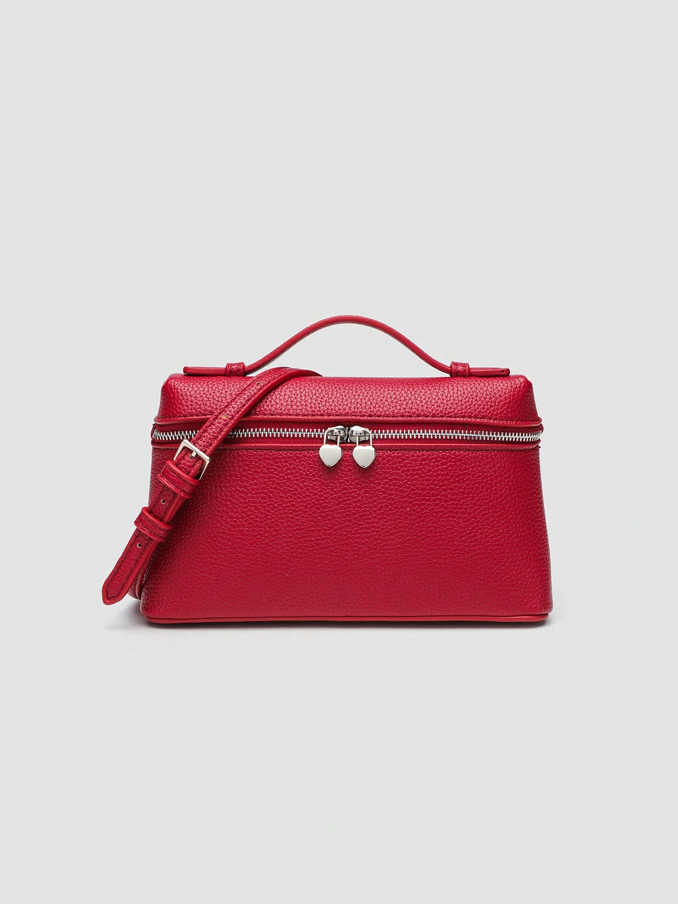 1pc Solid Color Litchi Textured PU Square Crossbody Bag, Suitable For Women's Daily Fashion Matching And Outing Valentines