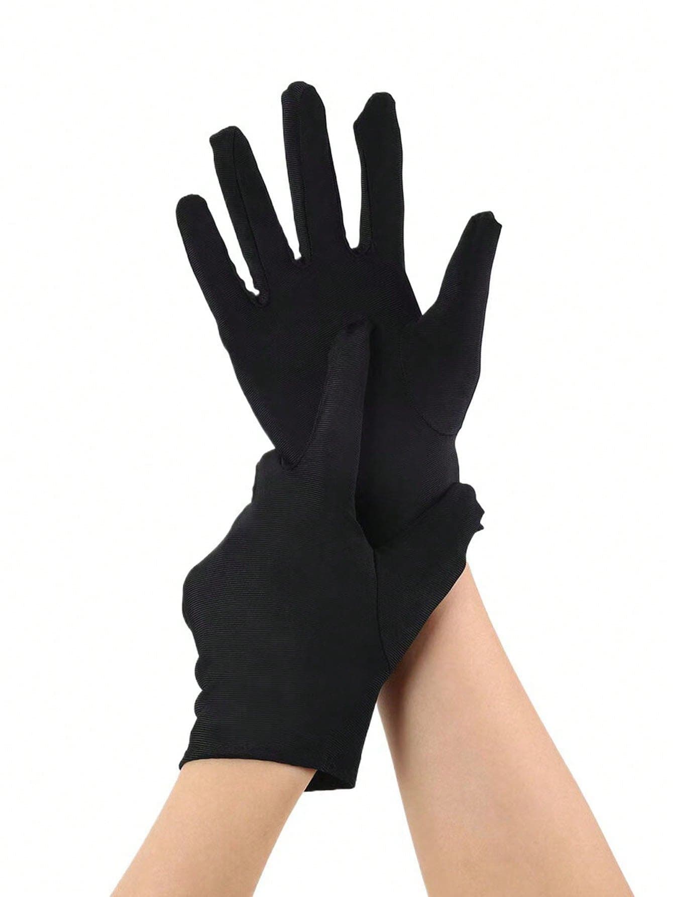 1pc Fashionable Elastic Gloves, Comfortable For Driving, Performance, For Riding, Suitable For Wedding, Party, Sun Protection, Random Straight Or Zigzag Edges, Unisex