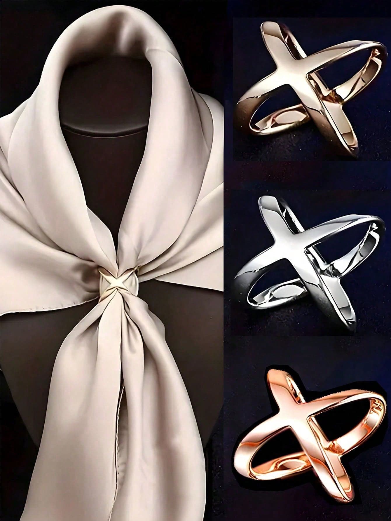 1/3/9pcs Scarf Clips Set, T-Shirt Clips, Alloy Round, Women's Clothing Decor, Metal T-Shirt Clips And Rings, Women's Scarf Clips Accessories, Sibling Gifts, Fun Gifts, Personalized Products, Artistic Enamel Brooch Metal Cartoon