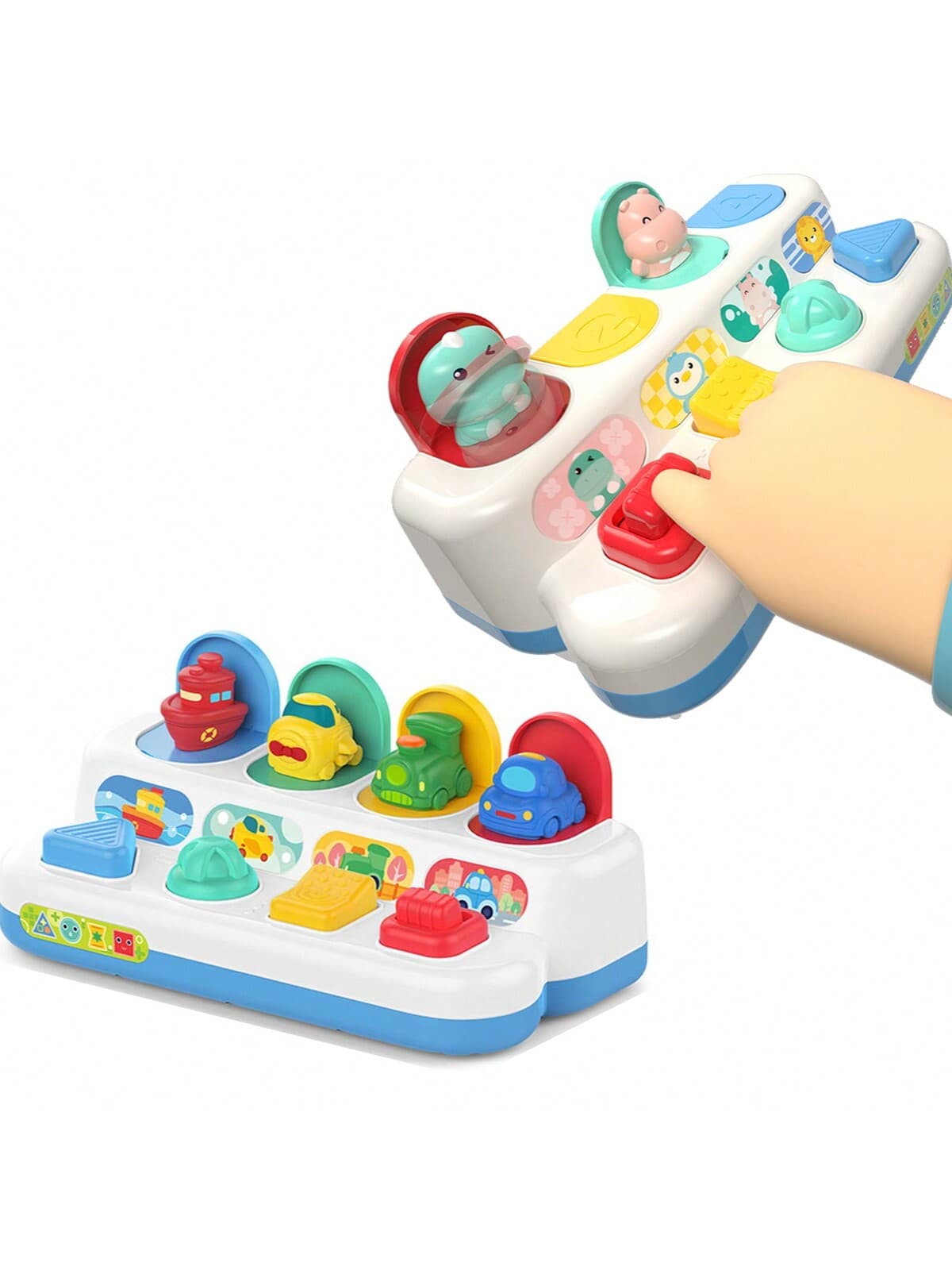 Pop-Up Montessori Toys For Baby Boy Girl,Cause-And-Effect Toy Developmental Toy With Buttons & Colors, Pop-Up Pals, Early Educational Toy For Toddler