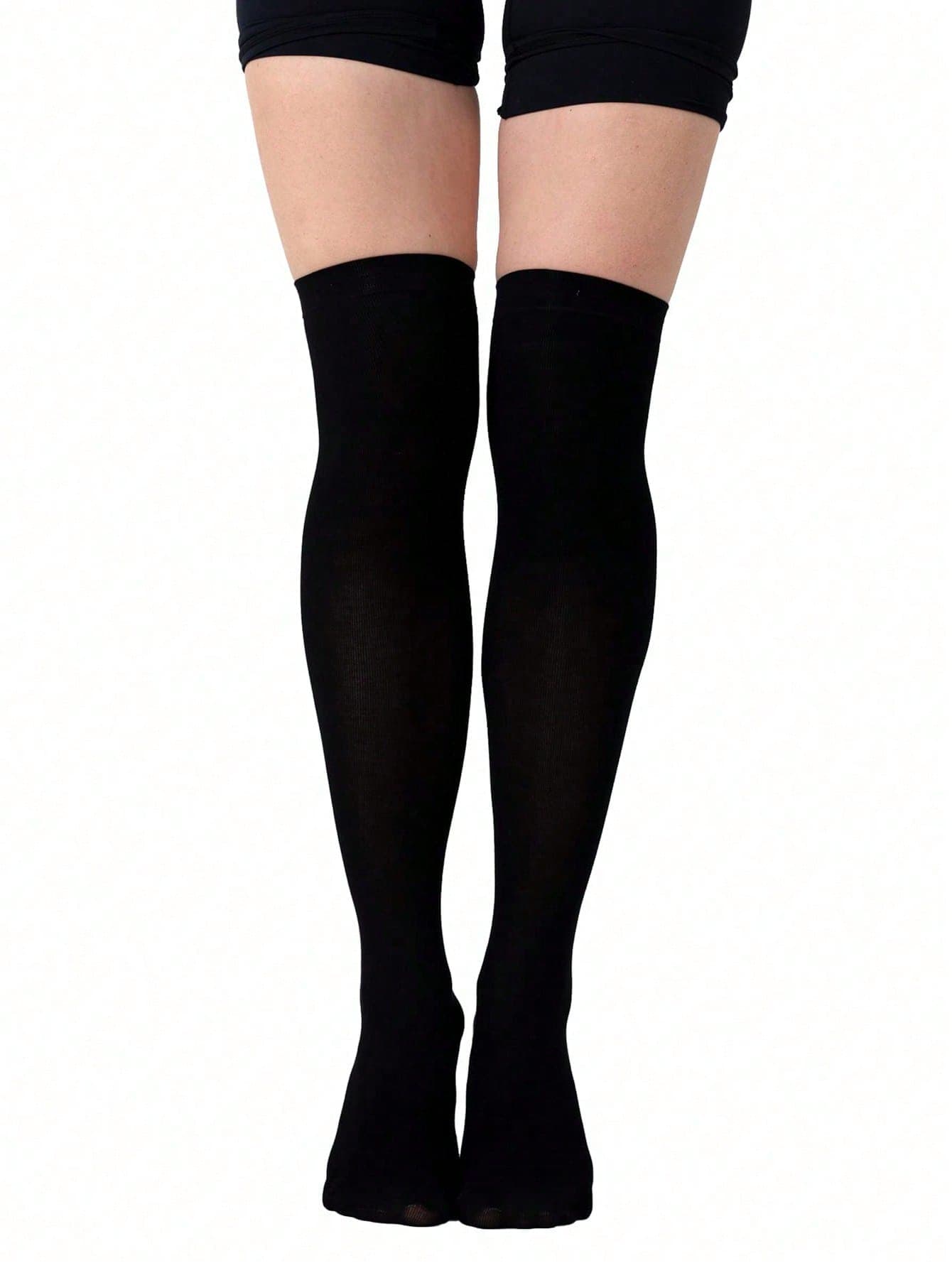1 Pair Women's Thigh High Socks, Lolita JK Soft Girl Style, Suitable For Sweet Fashion Outfits, Comfortable And Warm