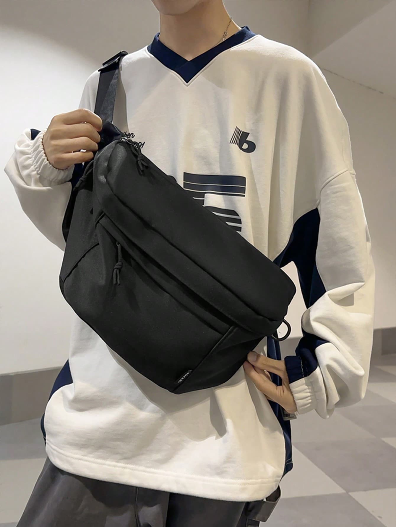 Casual Chest Bag, Couples, Fashion Shoulder Crossbody Bag, Large Capacity, Nylon, Black, White, Multi-Layer Messenger Bag, Sling Bag Travel Essentials Holiday Essentials Bag For Men Fanny Pack Bags Men Summer Back To School The Sporty Life Belt Summer Bag Springbreak Vacation Bag Pack Belt Bag Waist Bag School Supplies Belts New Life Items For Students Men Essentials Side Bag Graduation Small Bag For Men Body Bag For Men Belt Bag For Men Hiking Accessories, Thigh Bag, Camping, Easter, Camping