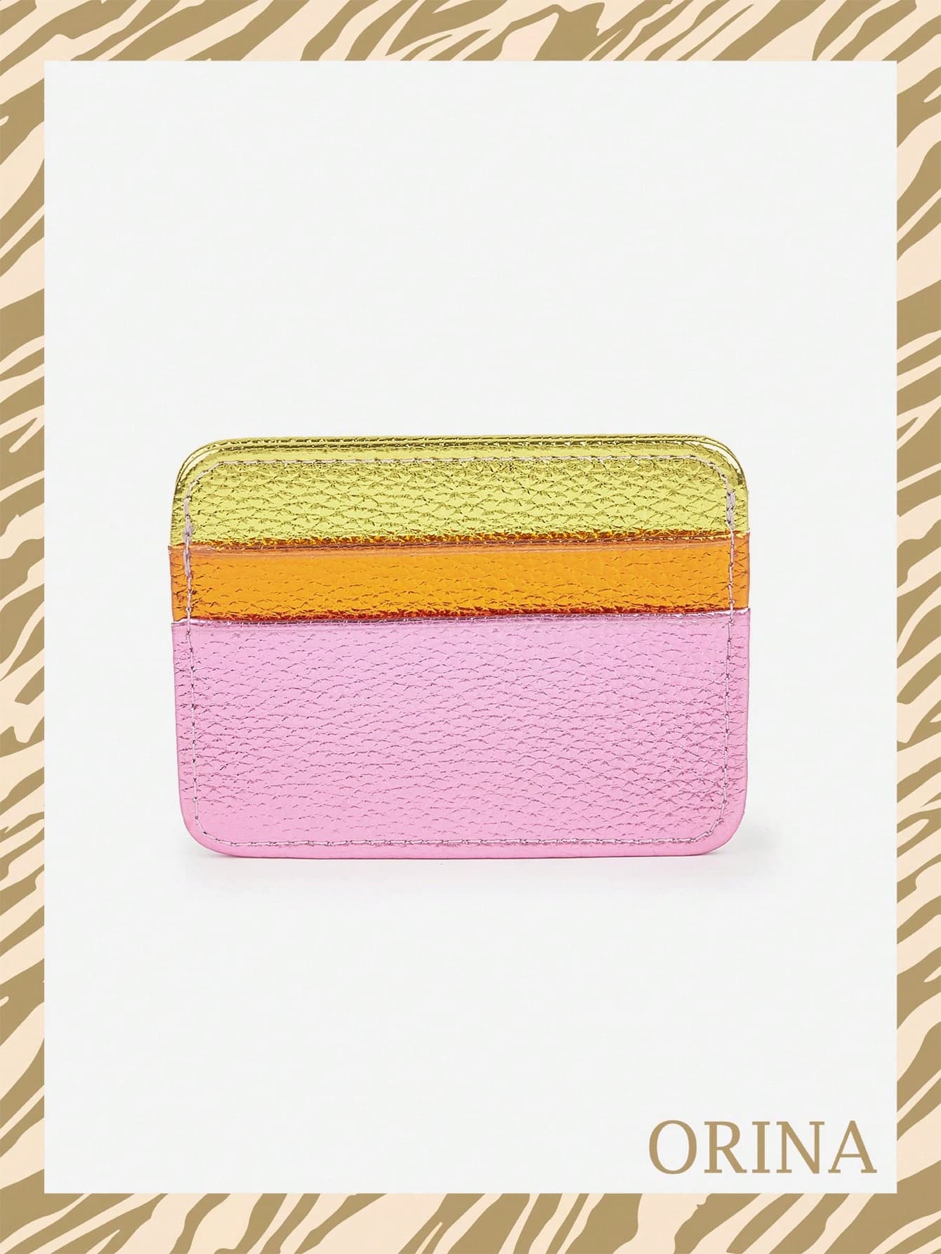Women's & Men's New Premium Minimalist Cowhide Texture PU Leather Rose Red Metal Accent Colorblock Open-Top Ultra-Thin Portable Coin Purse Card Holder Card Sleeve Multi-Slot ID Card Business Card Bank Card Credit Card Organizer