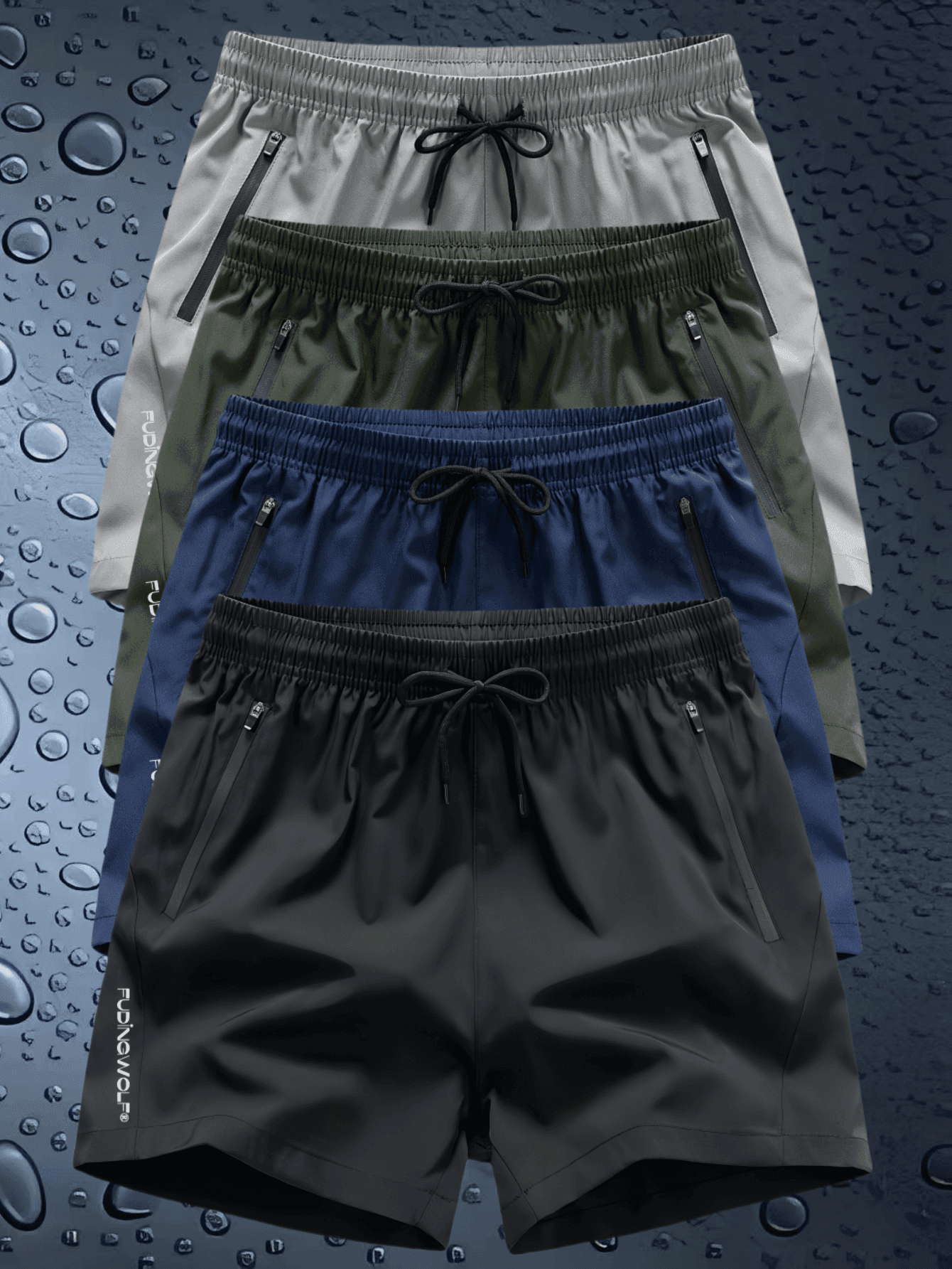 4pcs Men's Summer Sports Shorts, Outdoor Casual Breathable Cool Gym Running Shorts