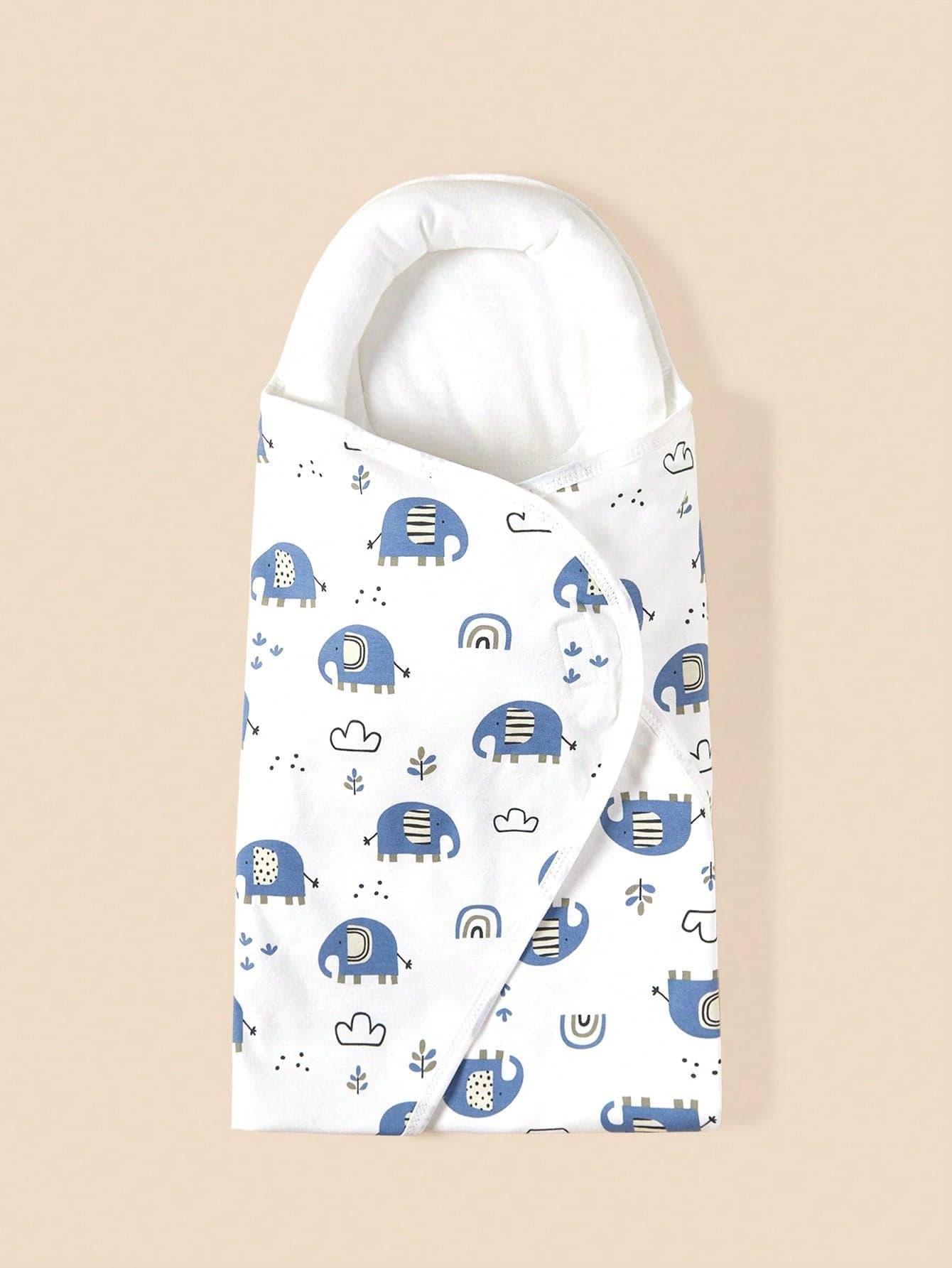 1pc Printed Pattern Baby Receiving Blanket, Soft Swaddle