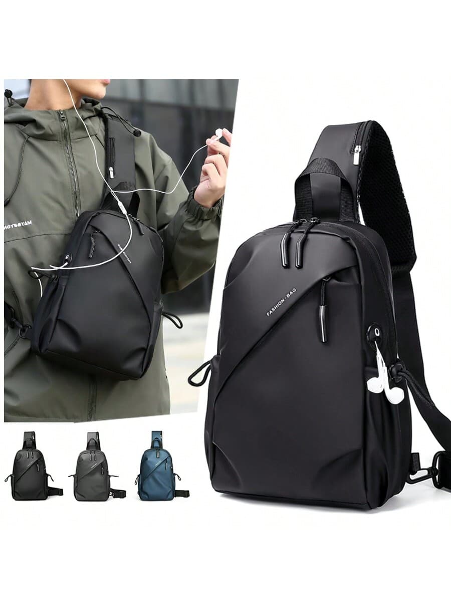 2pcs/Set Men's Embroidered Crossbody Bag And Mini Key Pouch, Side Bag Camera Bag Festival Valentine'S Day Phone Bag , Vintage, Thigh Bag, Camping, Easter, Camping, Hiking Bag ,City Bag