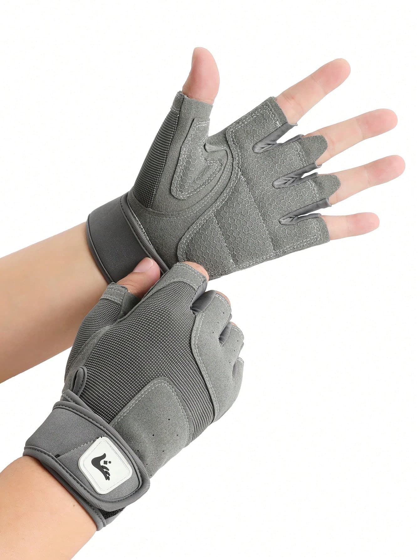 1 Pair Outdoor Sports Fitness Half Finger Gloves, Spring Sports Cycling Hiking Anti-Slip Gloves For Men