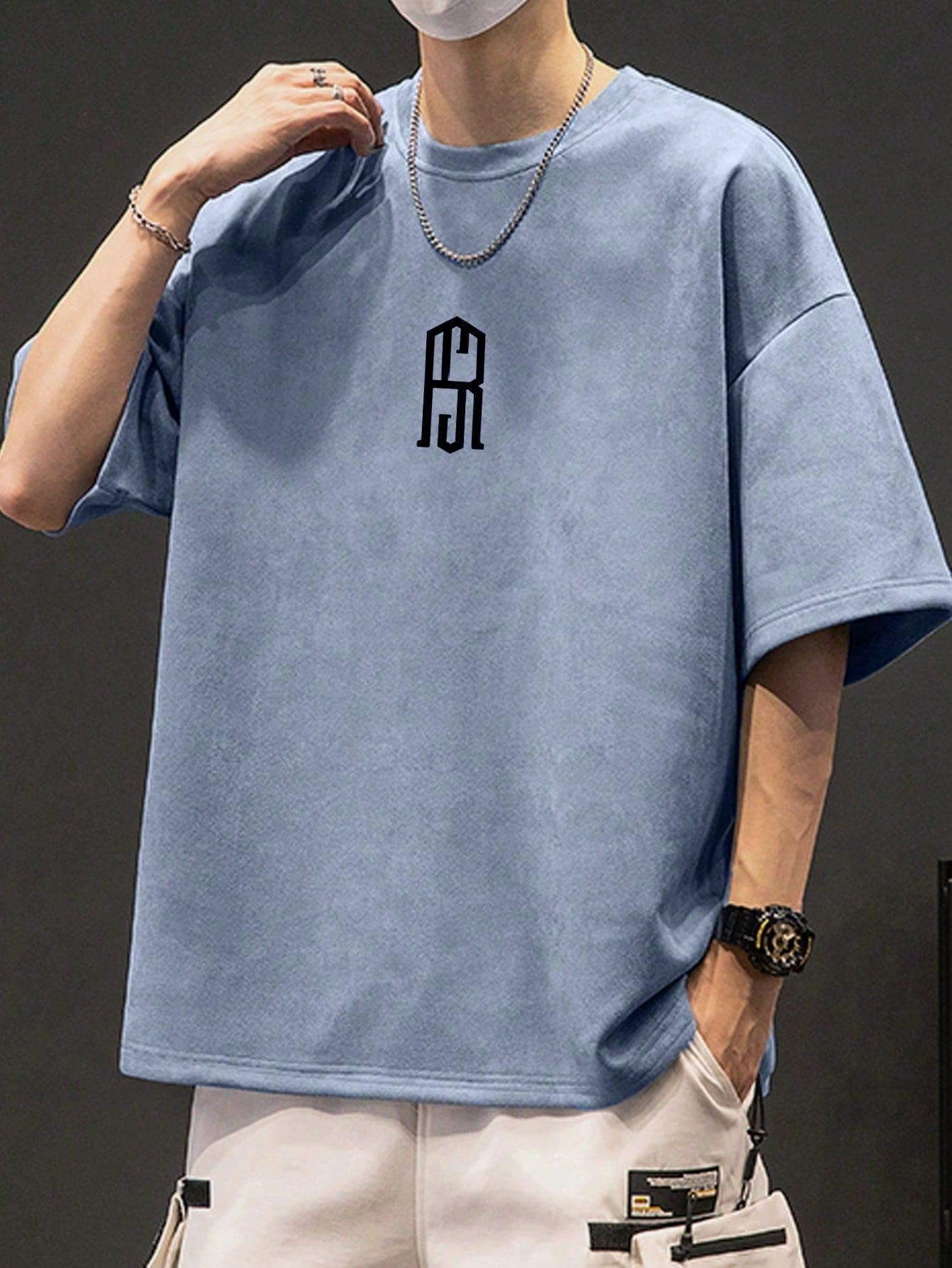 Teen Boy Summer New Letter Print Casual Crew Neck Short Sleeve T-Shirt