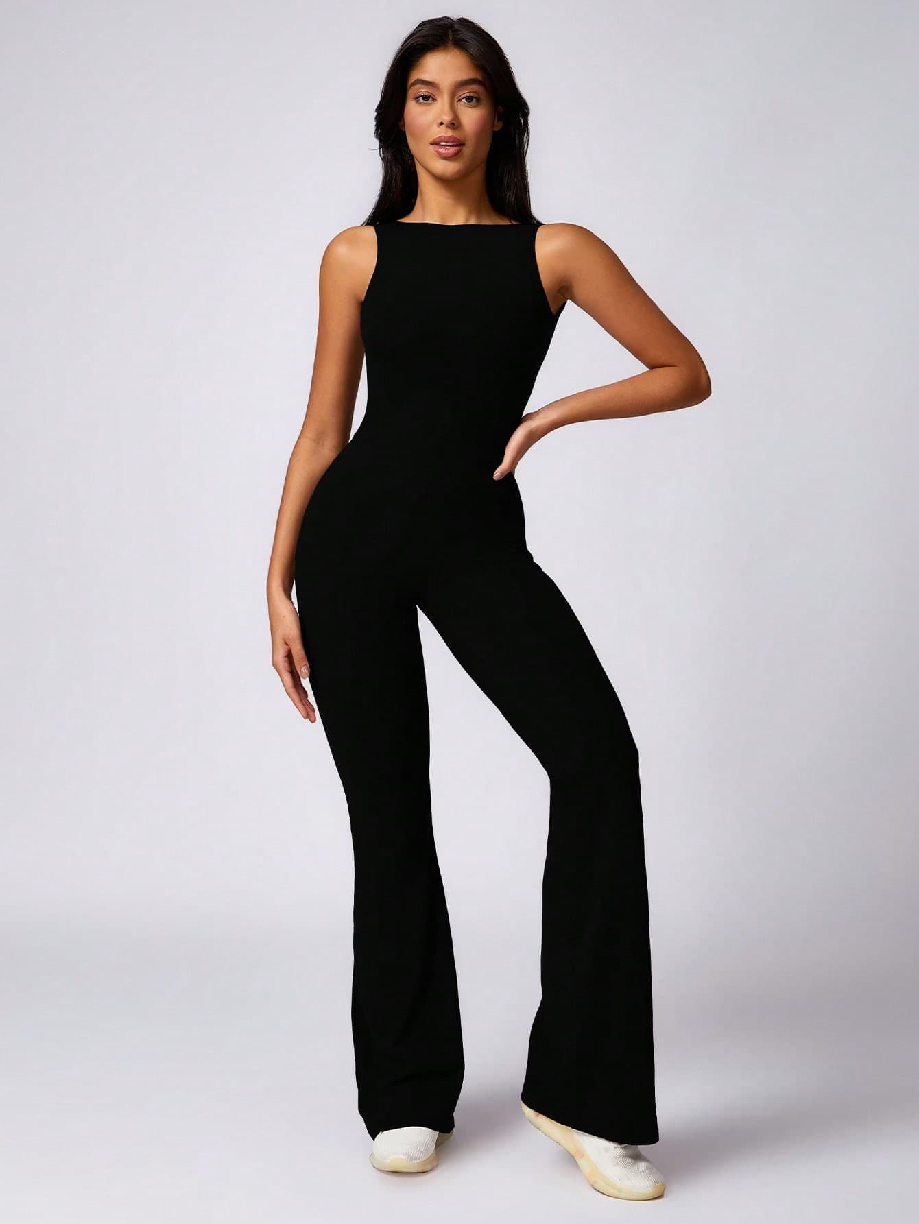 MASKERT Women's Yoga Jumpsuit, Sleeveless Sports Jumpsuit, Quick-Dry High Stretch Jumpsuit Black Summer