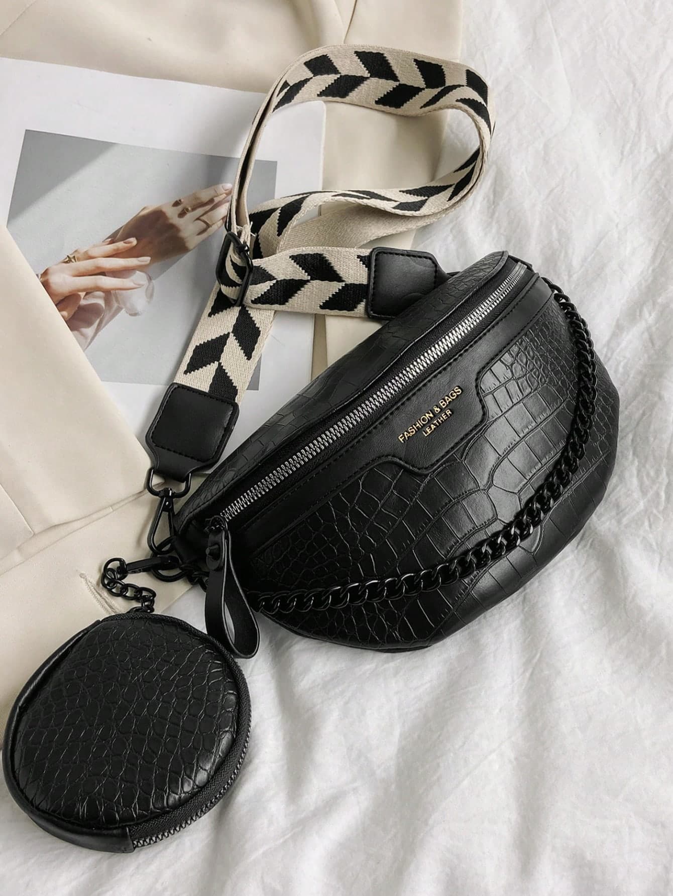 Fashionable Waist Bag/Chest Bag, Minimalist Style Student Backpack, Back To School Bag