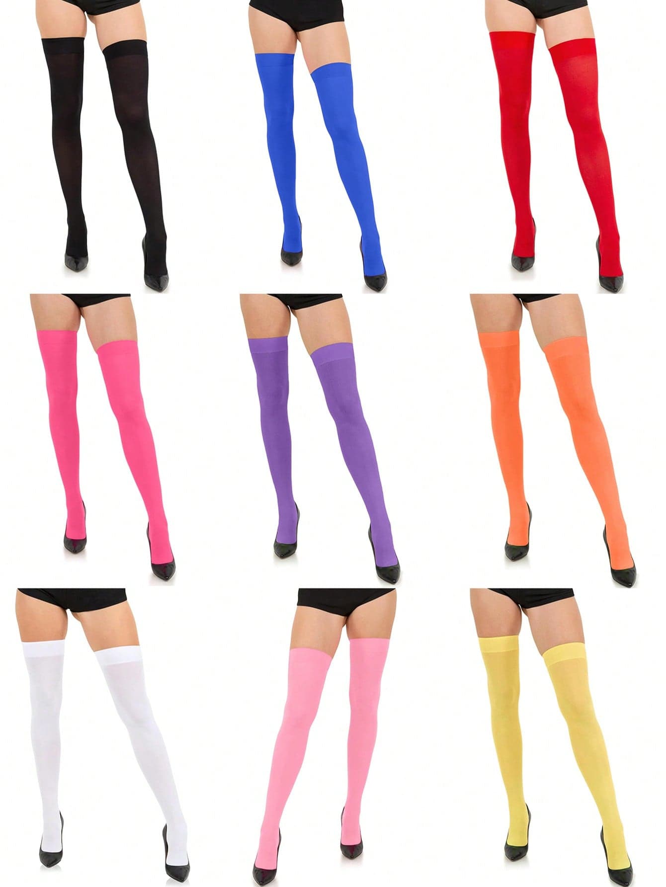 Women's Nylon Over-The-Knee Long Socks, Student Style, Opaque, Y2k Style, Comfortable Socks