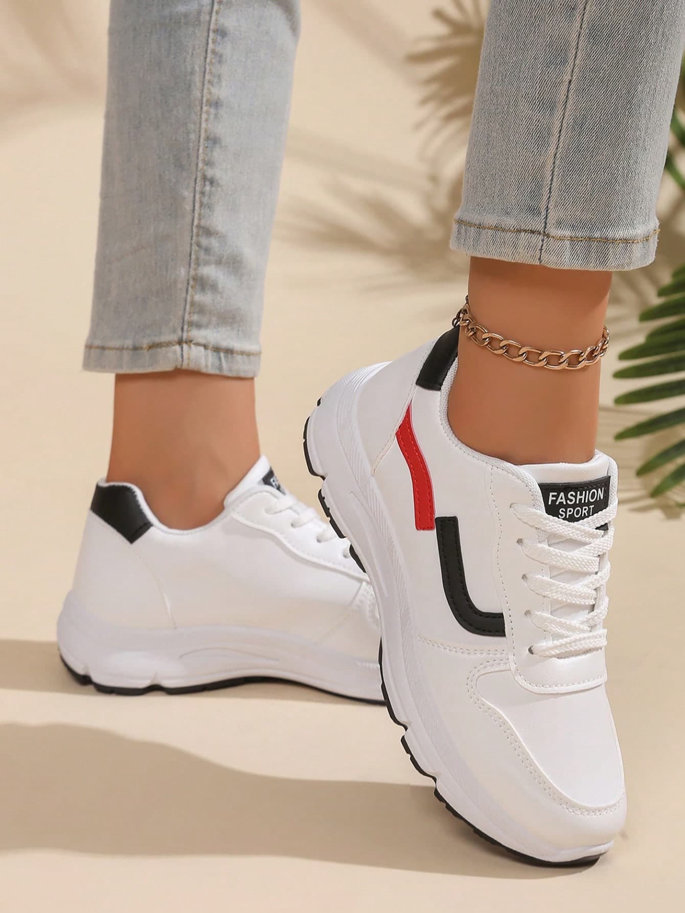 Hidkat Women's Thick Sole Sneakers, Khaki Mesh Breathable Casual Sports Shoes For Spring And Autumn, Low-Top Non-Slip Fashion Running Shoes