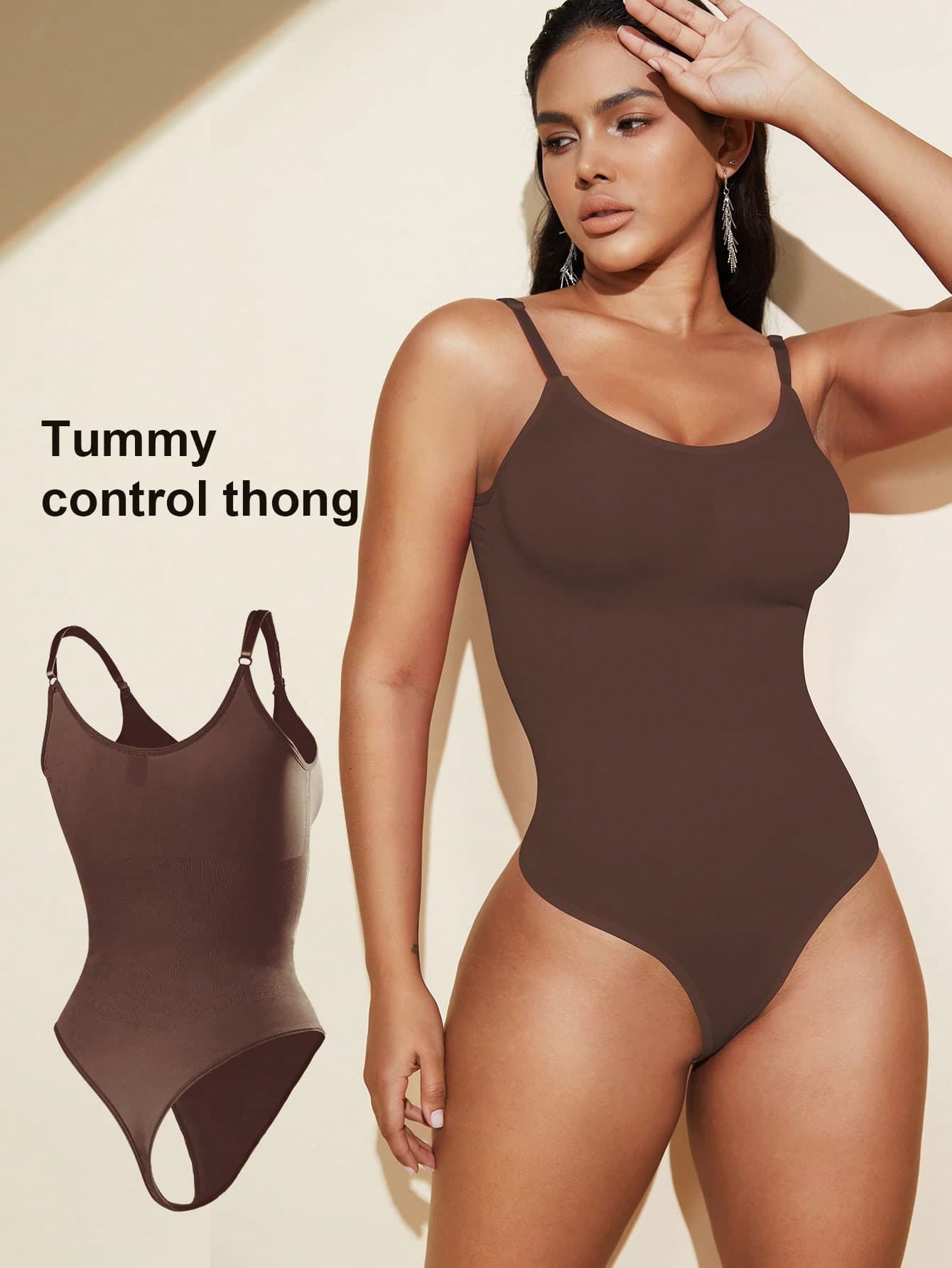 1pc Women Seamless Shapewear Bodysuit, Thong Bottom, Slimming Shaping Bodysuit, Tummy Control Bodysuit, Shapewear, Waist Trainer