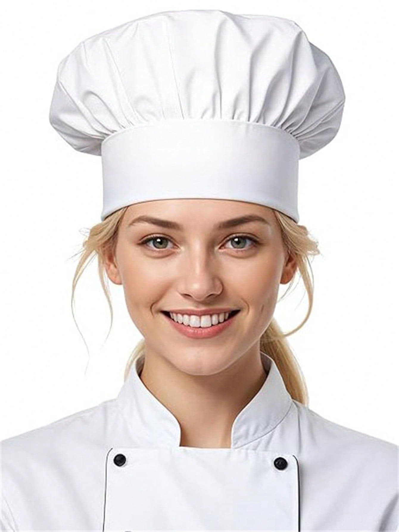 1/2/5pcs Adjustable Elastic Chef Hat For Adults, Baking Kitchen Cooking Hat