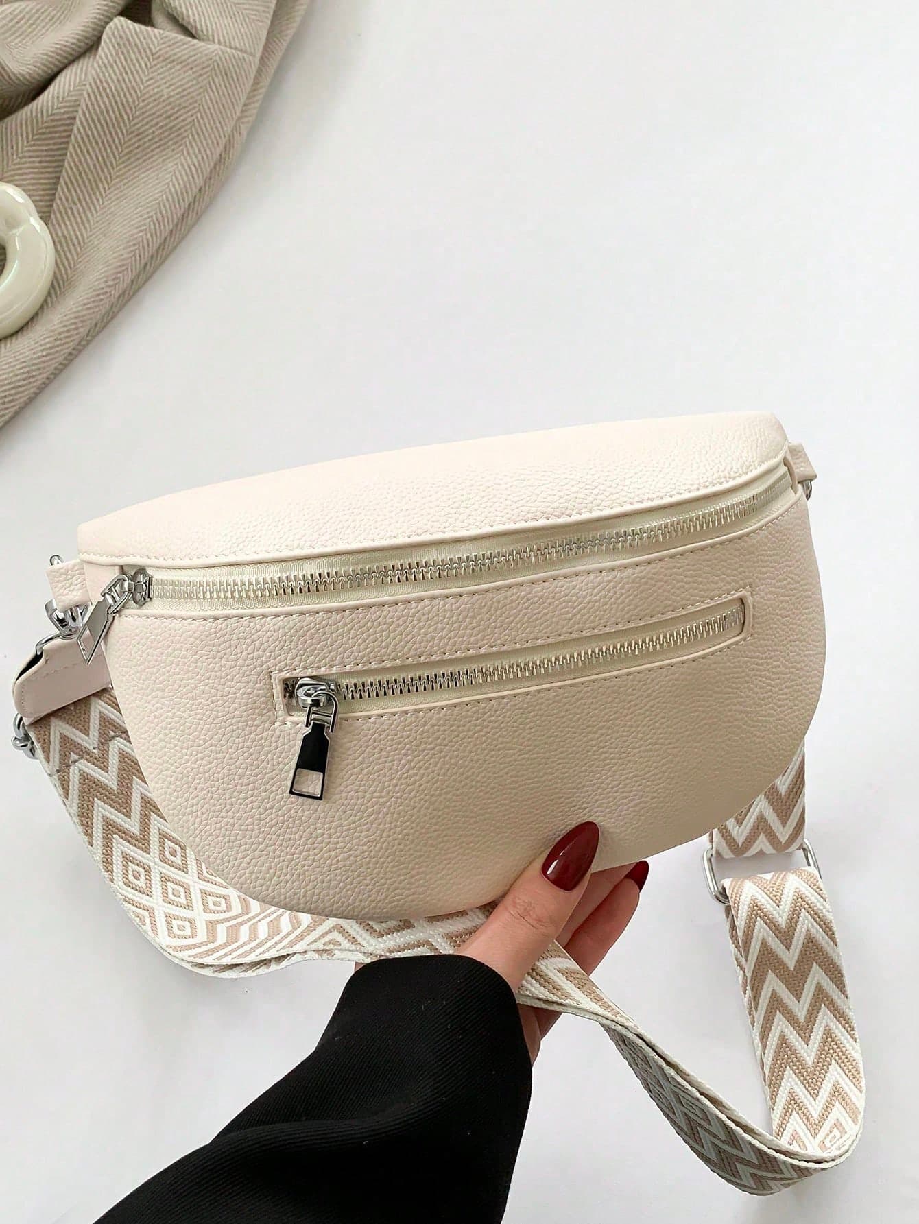 Solid Color PU Women's Waist Bag, Retro Fashion Crossbody Bag, Underarm Bag, Ladies Spring/Summer New Casual Shoulder Messenger Bag, Versatile Minimalist Chest Pack, Western Purse For Women