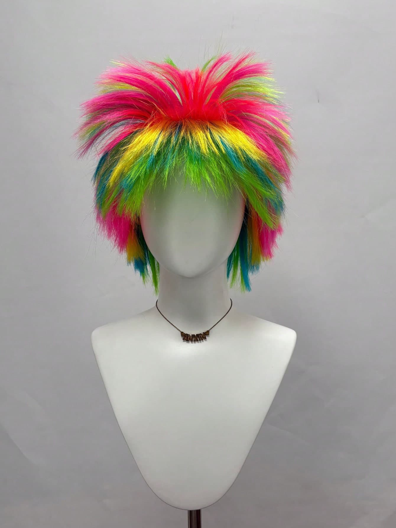 Party Wholesale Ombre Synthetic Wigs, Unisex Festival Costume Wigs, Multi-Color Gradient Hair Wigs