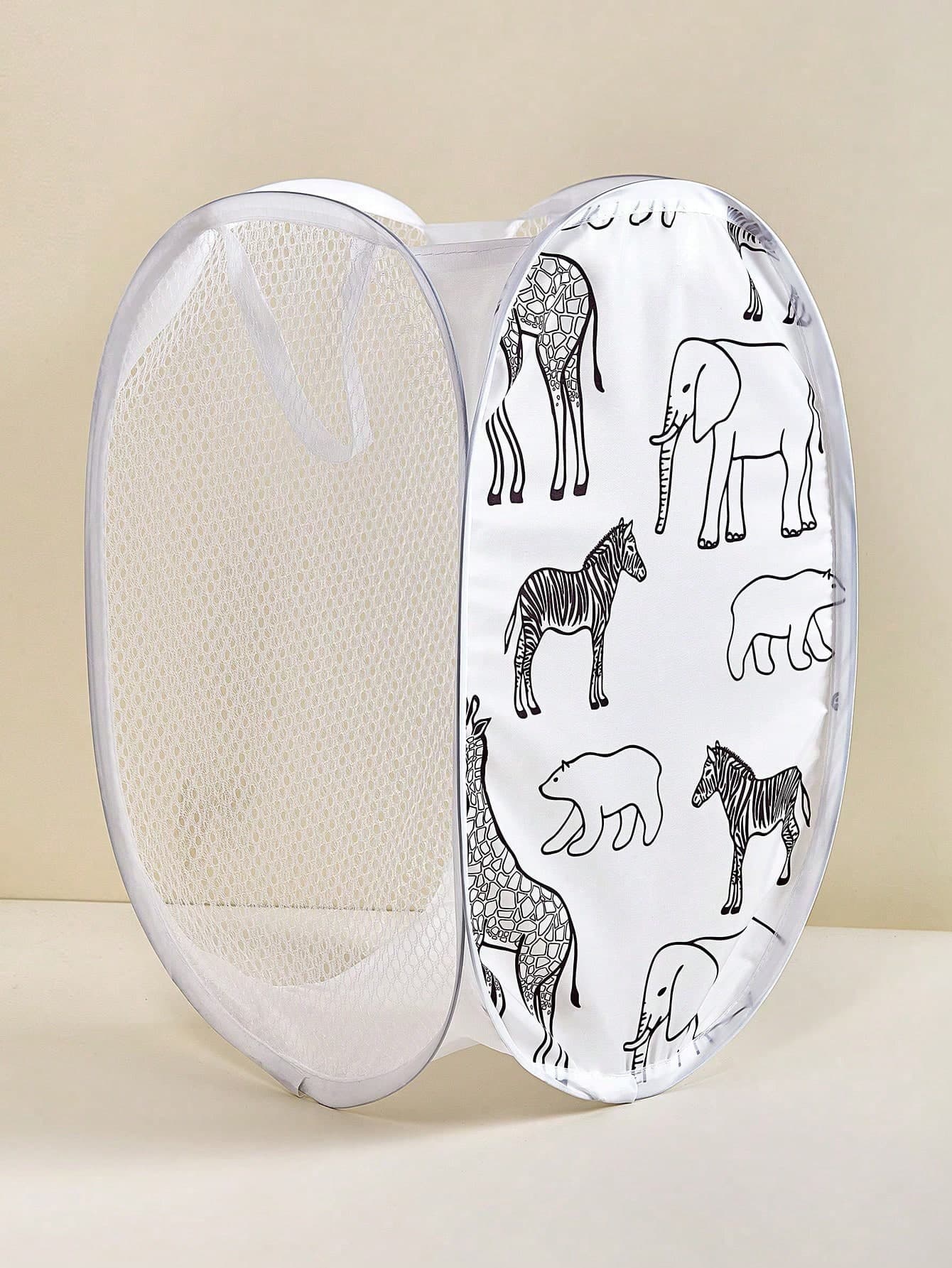 1pc Kids Cartoon Dirty Clothes Basket, Foldable Bathroom Laundry Hamper Organizer For Children