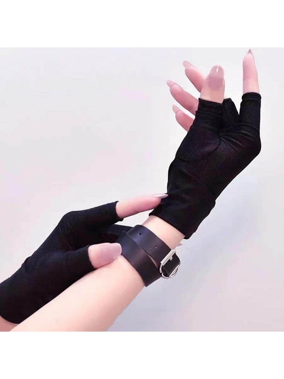 1 Pair Of UV Gloves For Gel Manicure UPF50+ Fingerless UV Gloves, Suitable For Manicure, Driving And Other Purposes, UV Gloves, Manicure Gloves