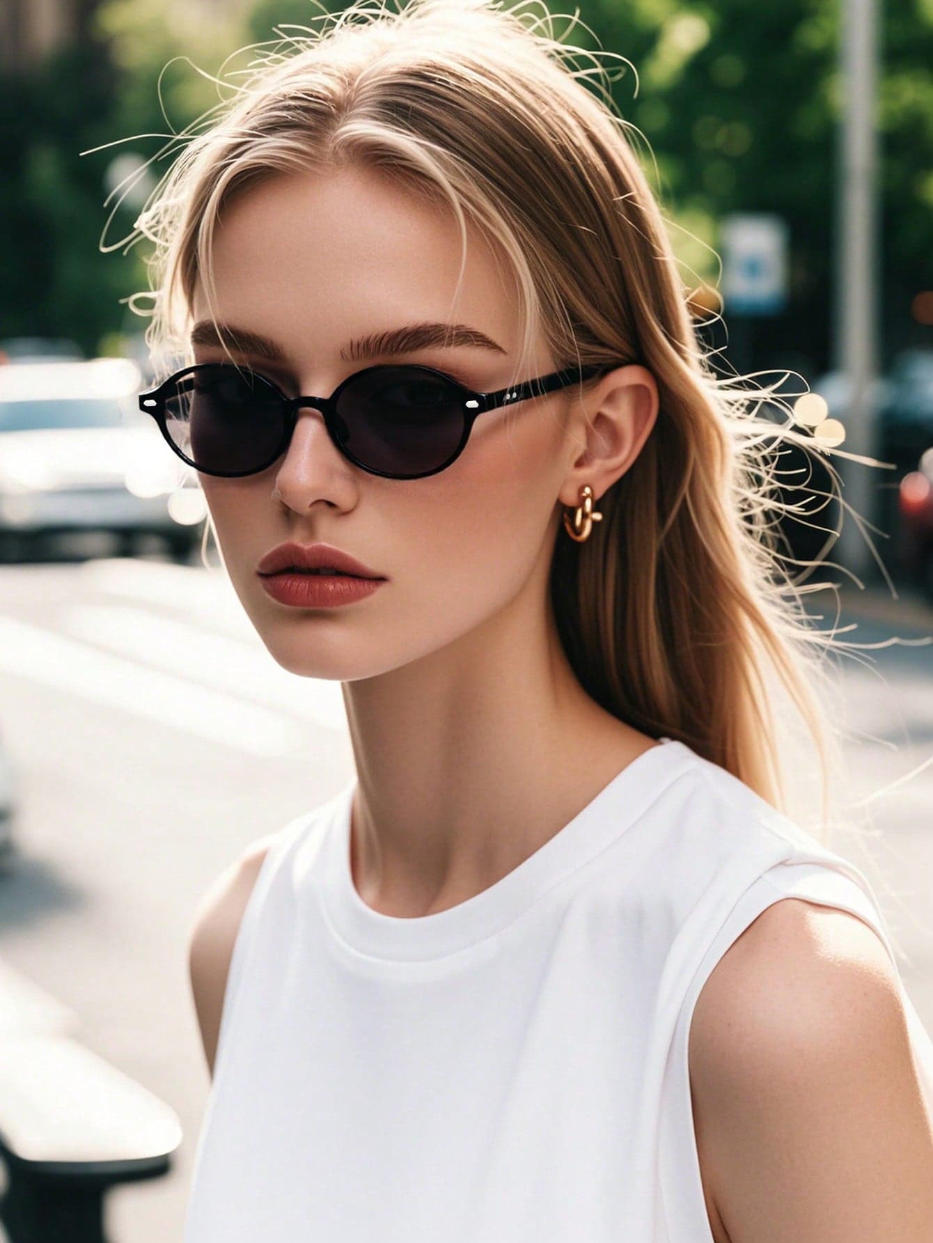Retro Oval Plastic Frame Fashion Sunglasses, Classic Design For Outdoor Travel Beach Casual Wear, Summer UV Protection Driving Glasses Fashionable Shade Elegant Outfit Family Outings Travel Vacation Holiday For Summer Beach Vacation,Outdoor,Travel