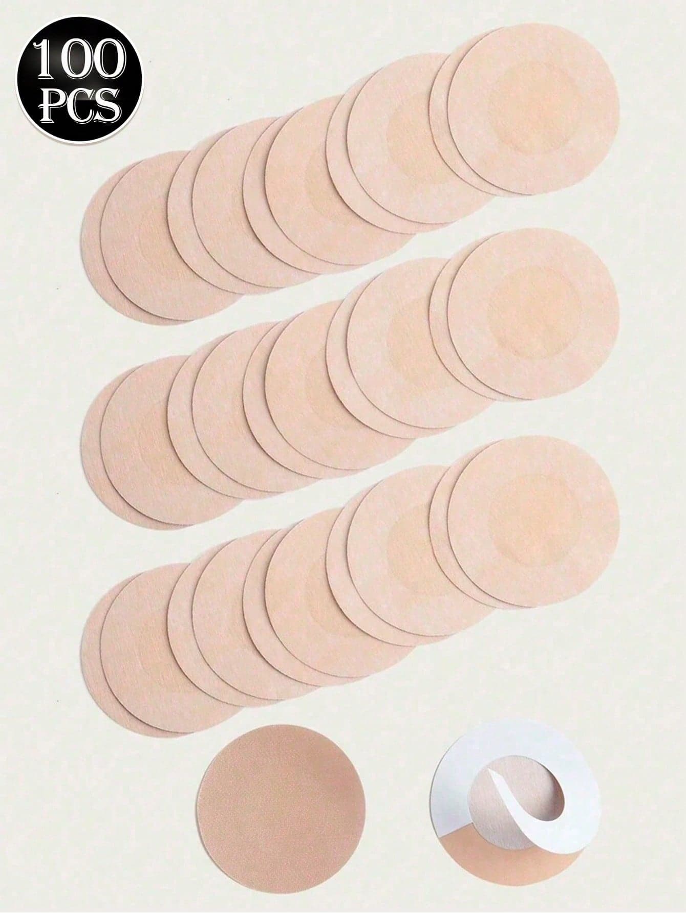 100PCS Invisible Nipple Tape Disposable Nipple Pad Tapes Nipple Cover Non-Woven Nipple Sticker Chest Stickers