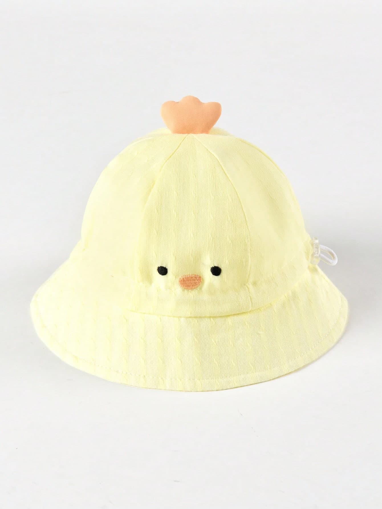 TUTUYA Baby Sun Hat Bucket Hat, Infant Toddler Sun Protection Hat, Children's Soft Thin Solid Color Cartoon Bear Shaped Sun Hat, Adjustable Drawstring, Suitable For Daily/Outdoor/Travel, Fit For 0-24 Months, Head Circumference 44-48CM