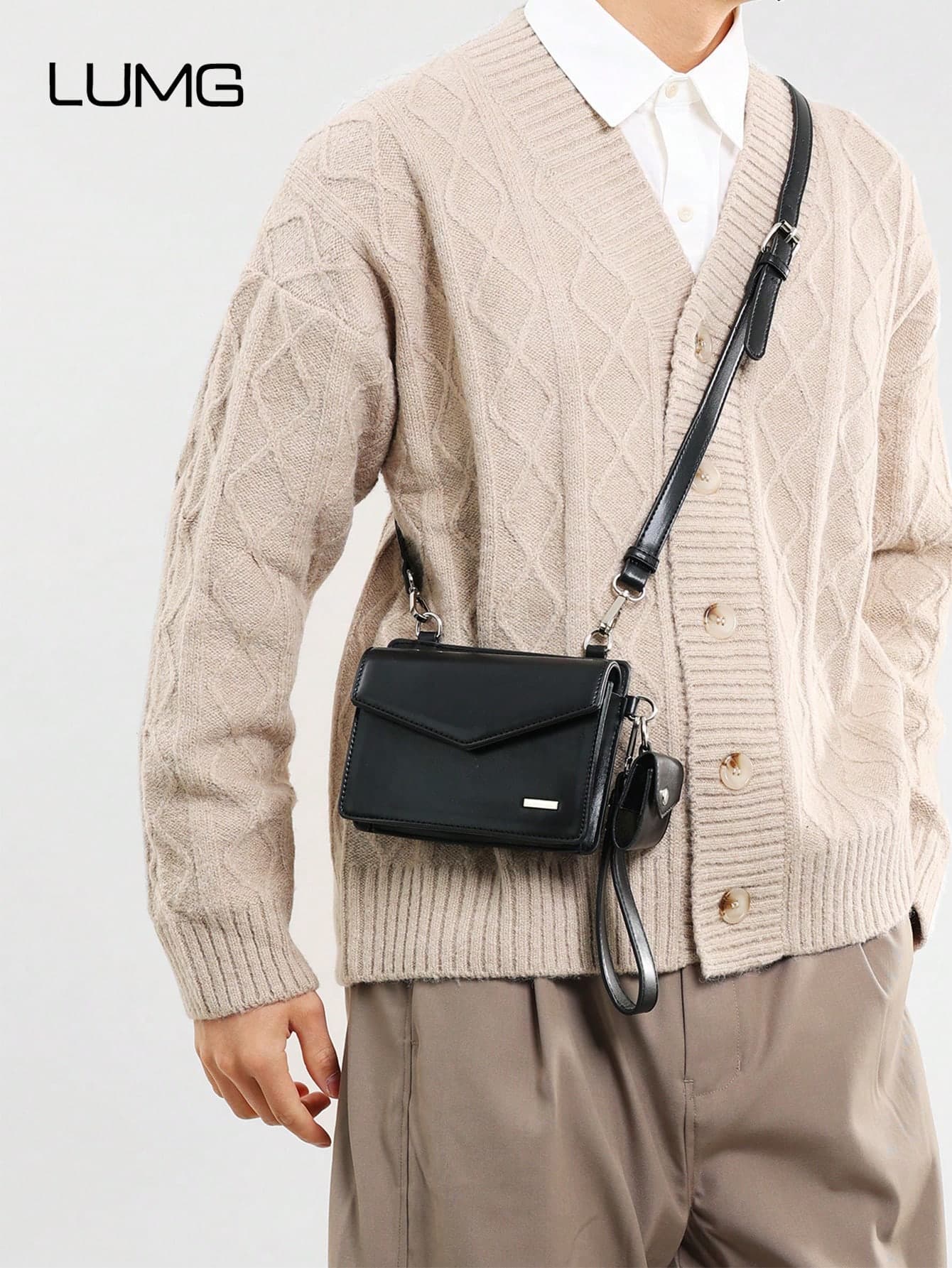 Men's Stylish Crossbody Bag With Coin Purse,Square Shoulder Bag Side Bag Sling Bag For Father's Day Gift,Commuting,Valentine's Day Gift Mini Bag,Y2k,Fathers Day Gifts