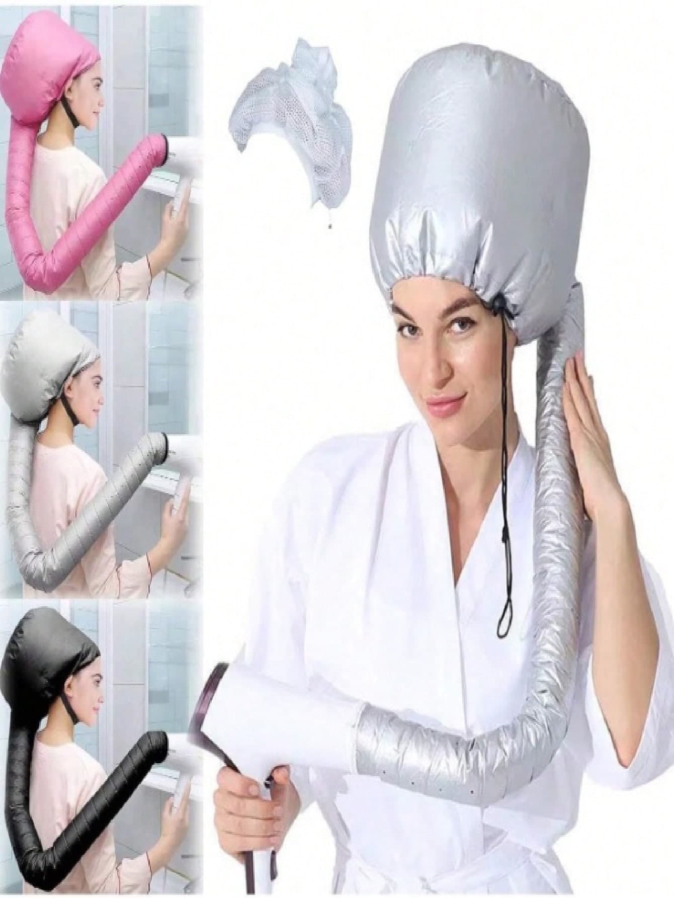 1pc Adjustable Hair Dryer Hood, Polyester Material, Unscented, Suitable For Normal And Relaxed Hair, Styling, Coloring And Care, Portable, Quick Drying