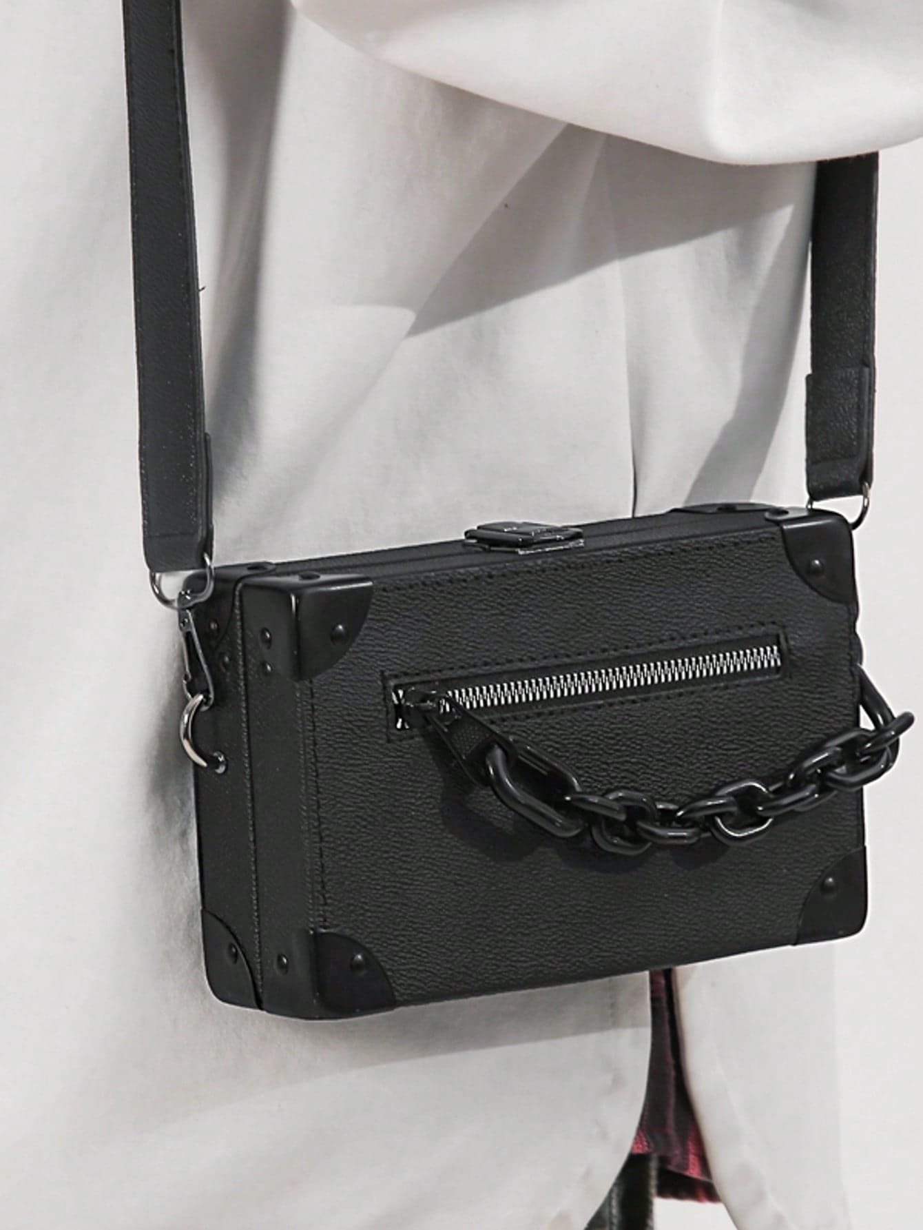 1 Men's Bag, Niche Diagonal Shoulder Bag For Men, Japanese Style Men's Bag, Shoulder Bag, Square Bag, Small Square Bag, Diagonal Shoulder Bag For Men, Shoulder Bag, Phone Bag, Side Bag, Holiday Bag, Tote Bags For University