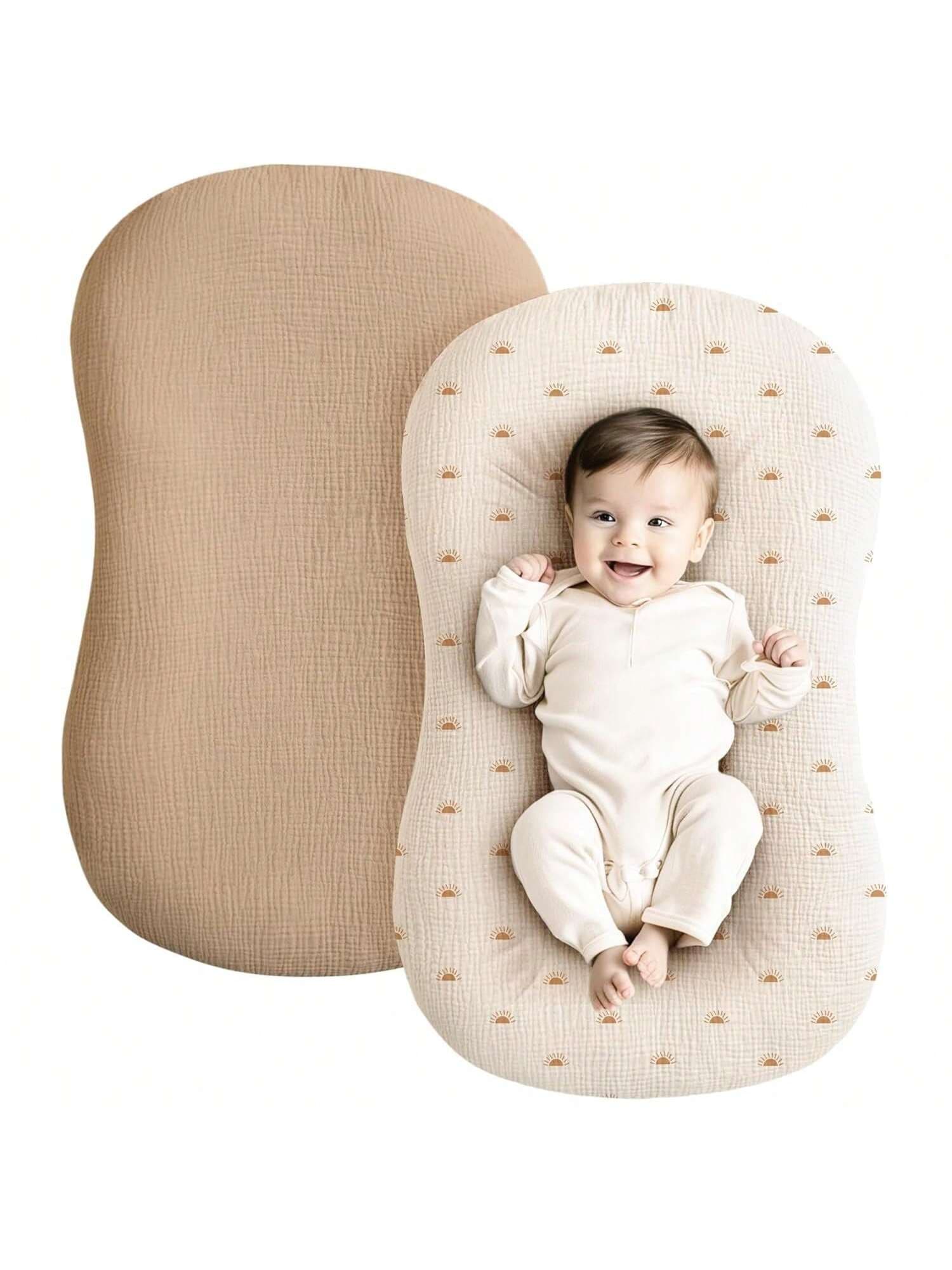 2pcs Muslin Baby Crib Bedding Set, Soft Breathable Crib Mattress Cover, Suitable For Baby Boys And Girls, Baby Essentials, Gift