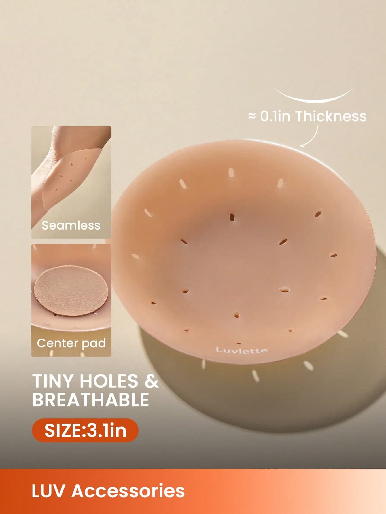 LUVLETTE Breathable Sticky Adhesive No Show Nipple Covers-The Best Choice To Release Your Breasts In Summer Wedding Bra