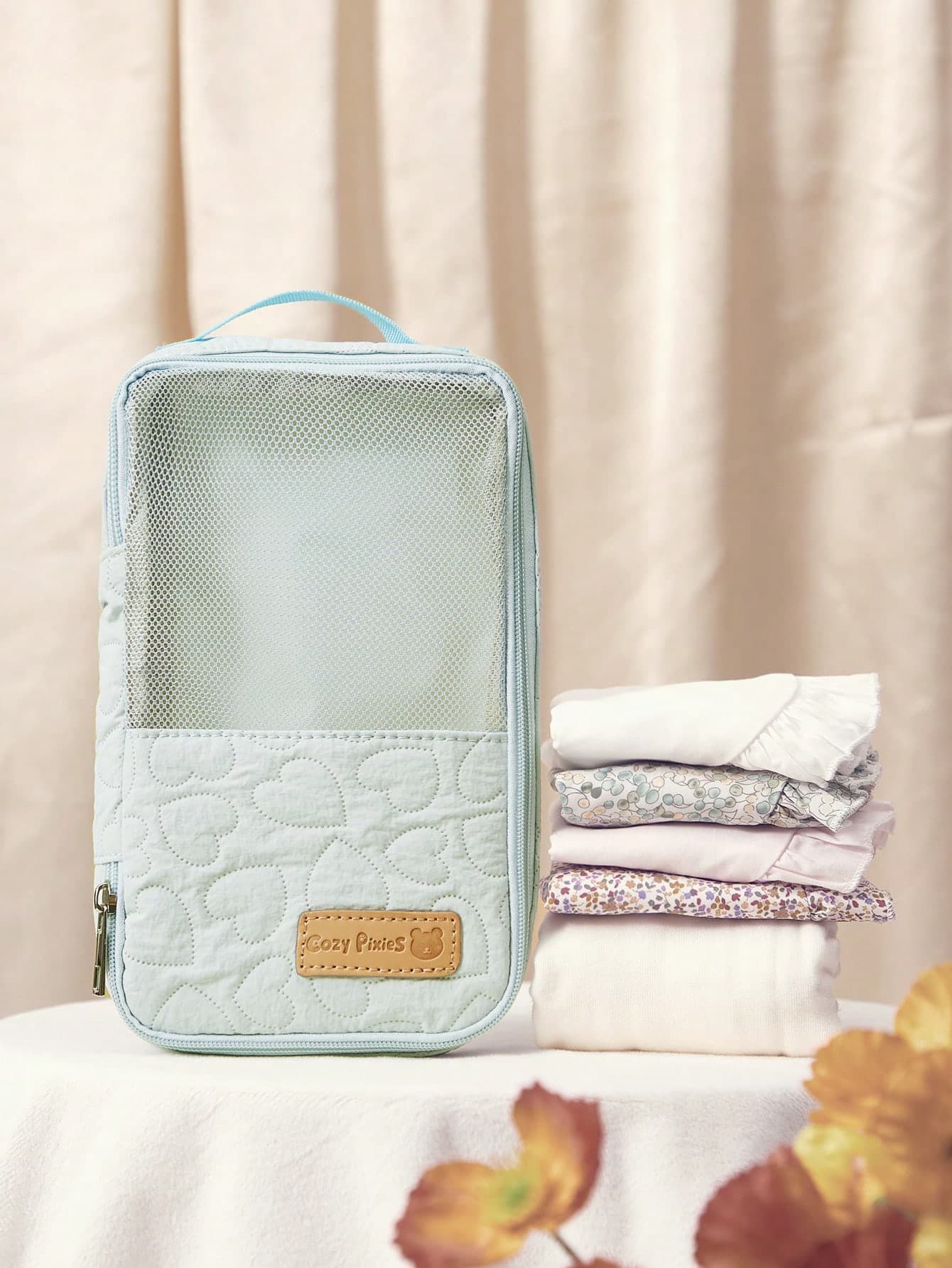 Cozy Pixies Baby Blue Diaper Storage Bag, For Diaper, Clothes And Other Items, Can Be Placed In Mommy Bag