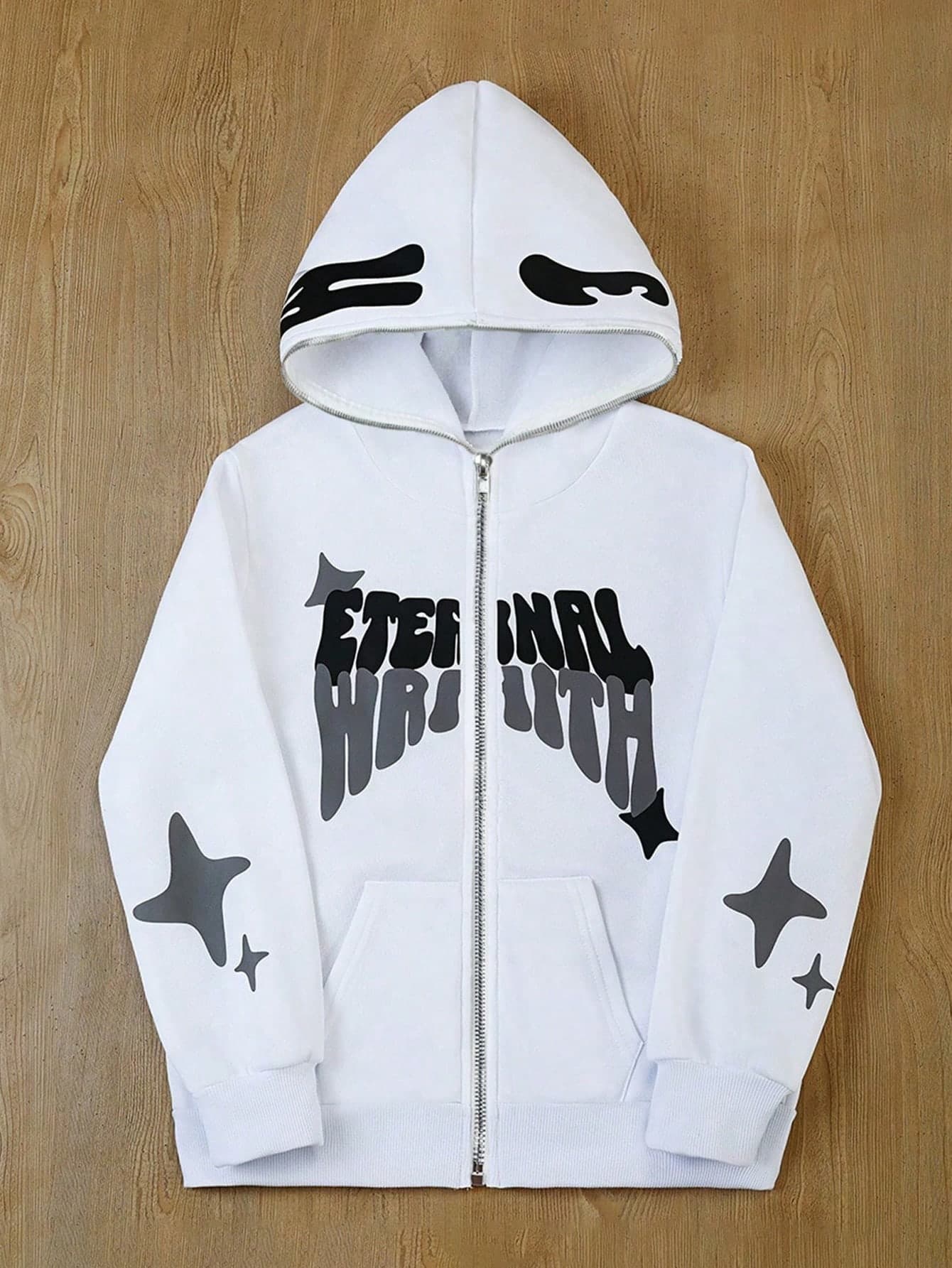SHEIN Hooded Y2K Street Printed Sweatshirt Sweatshirt For Teenage Boys, Halloween Theme Fall Winter