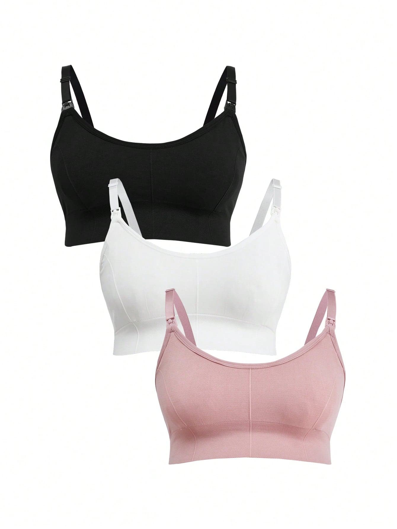 Moonlight&Mama 3pcs/Set Pregnant Women Solid Color Casual Comfortable Underwear Without Padding