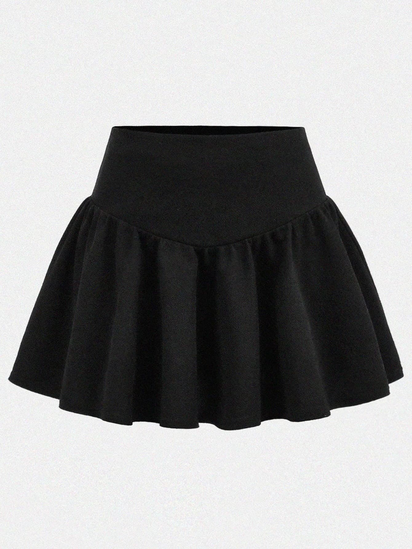 Girlism Teen Girls Black Flared Skirt With Zipper For Everyday Casual Style Skirts Kids Toddler Girl Fall Winter
