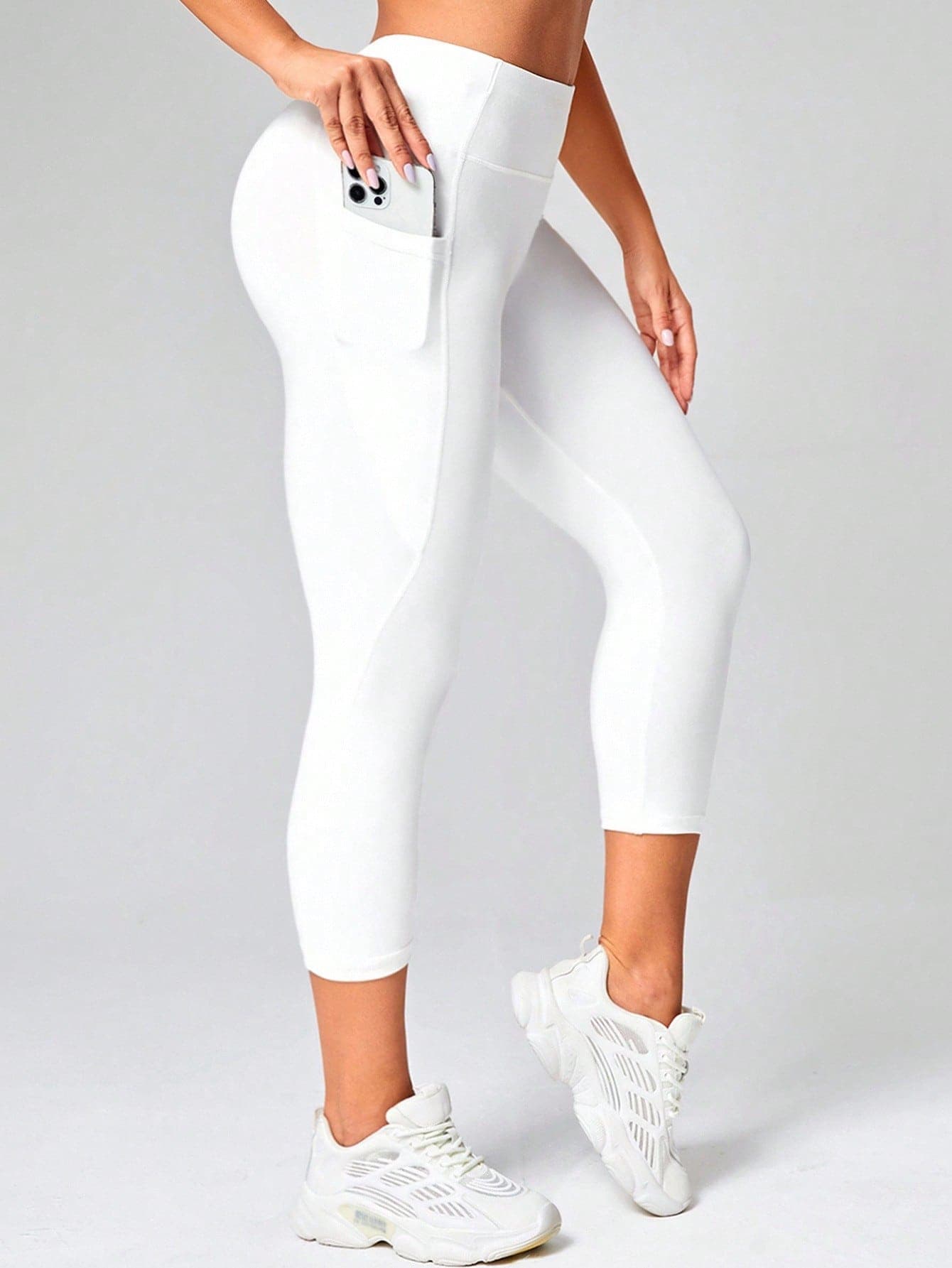 Powerista Women's Slim Fit Solid Color Versatile Sports Leggings