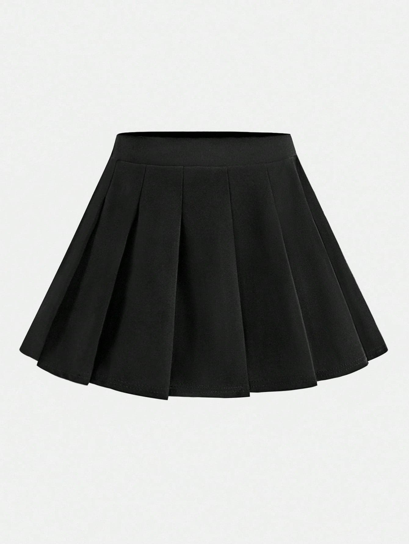 Girlism Casual Black Pleated Skirt For Teens Featuring Comfortable Fit And Look Teen Girls Skirts Juniors Tweens/Back To School,Fall,Winter/Y2k,Halloween Mini