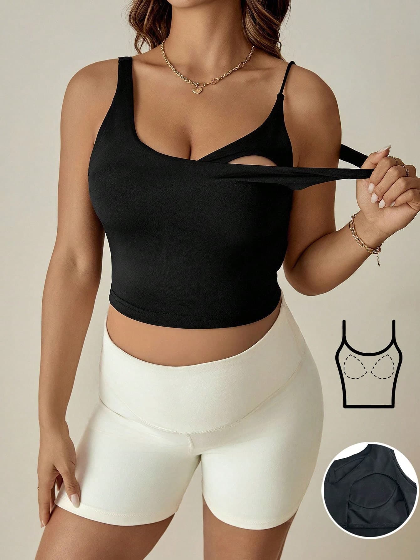 SHEIN Maternity Casual Solid Color Nursing Tank Top, Summer World Cup