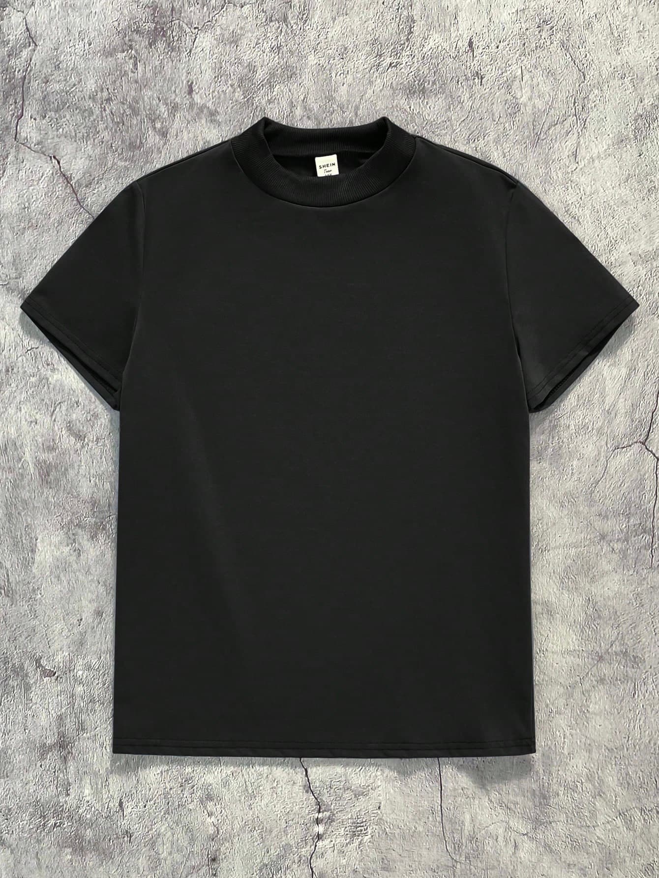 SHEIN Teen Boys' Casual Comfortable Solid Color All-Match Short Sleeve Top