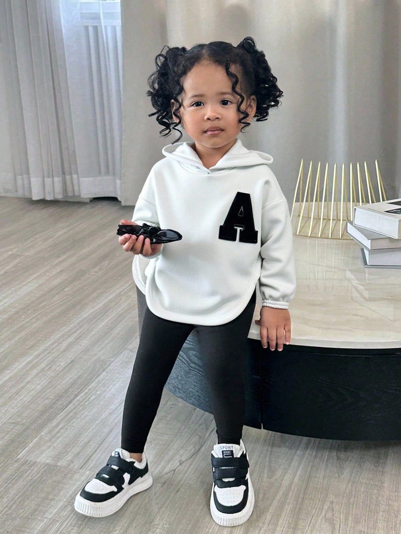 Mommy And Me,Babygirl Cute Versatile Letter Print Long Sleeve Sweatshirt And Pants Set, Autumn/Winter,Back To School,Halloween Fall