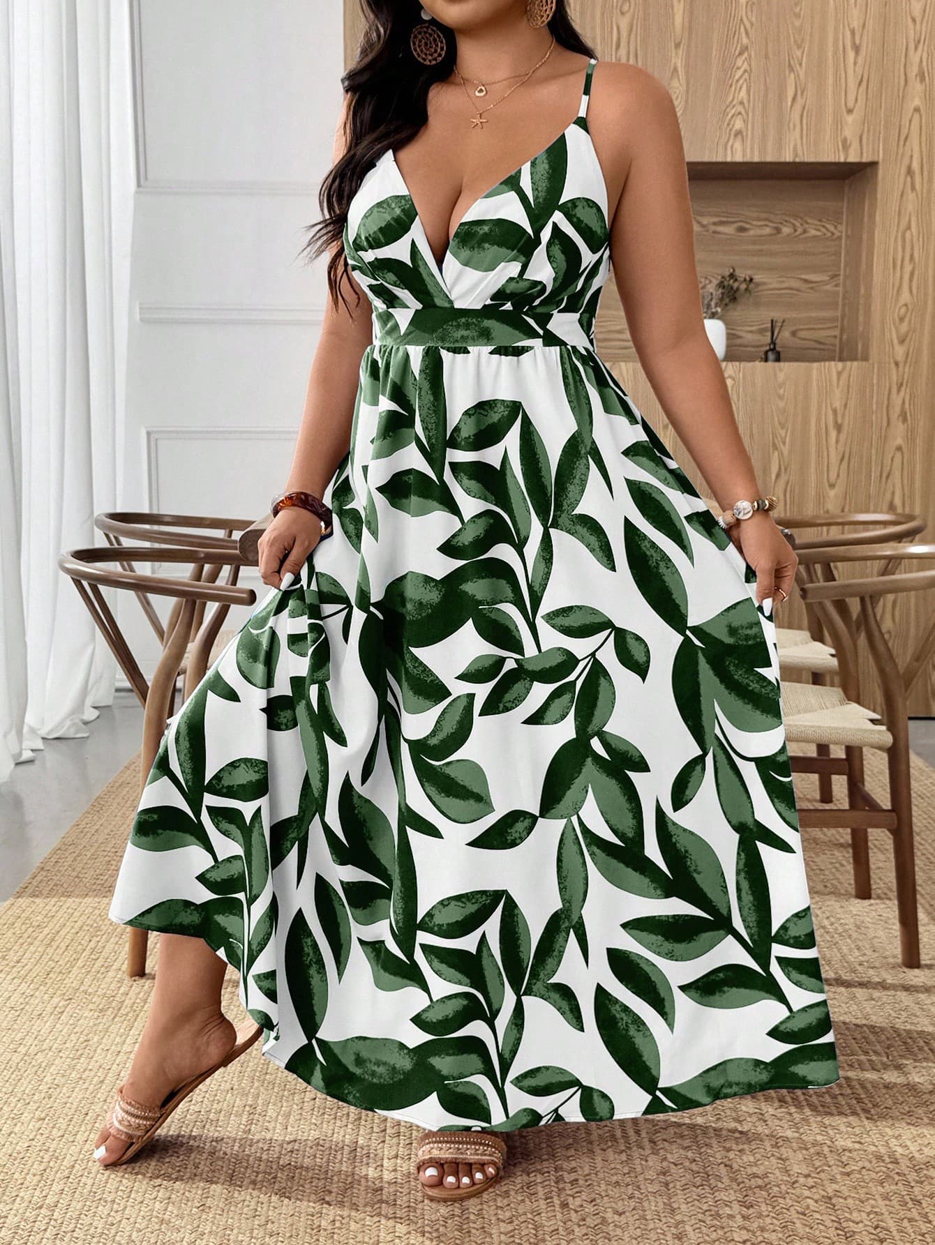 Weeklong Plus Size Women's White Summer Boho Flowy Vacation Holiday Tropical Print Sleeveless Tie-Waist Maxi A-Line Casual Beach Elegant Summer Dress