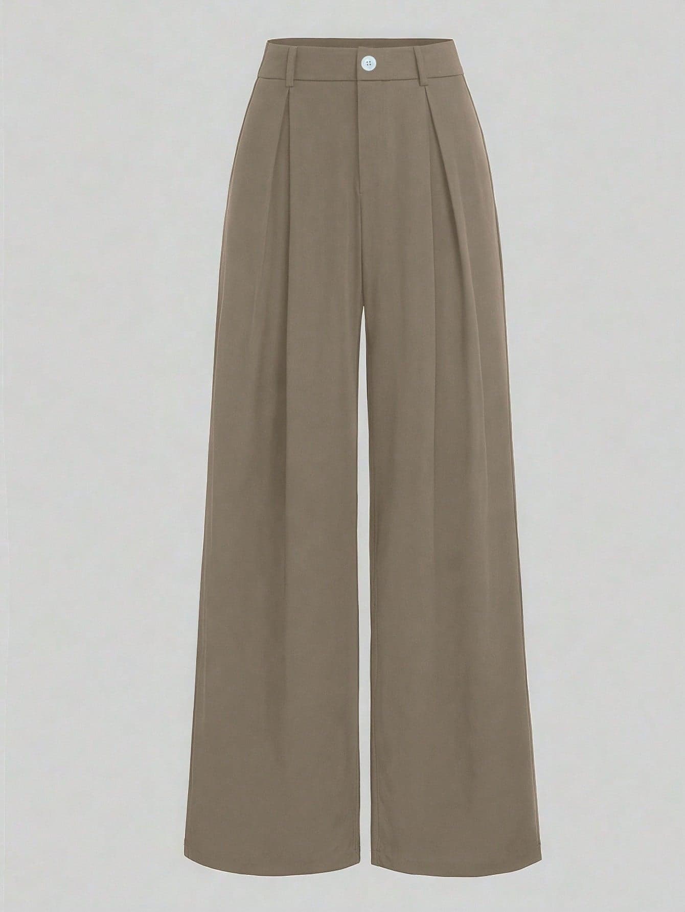 EMERY ROSE Plus Size Pleated Detail Versatile Office Pants Fall