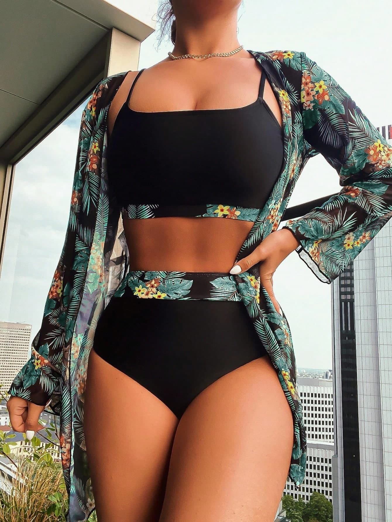 Swim Lushoire 3pcs/Set Printed Bikini Swimsuit (Assorted Prints)
