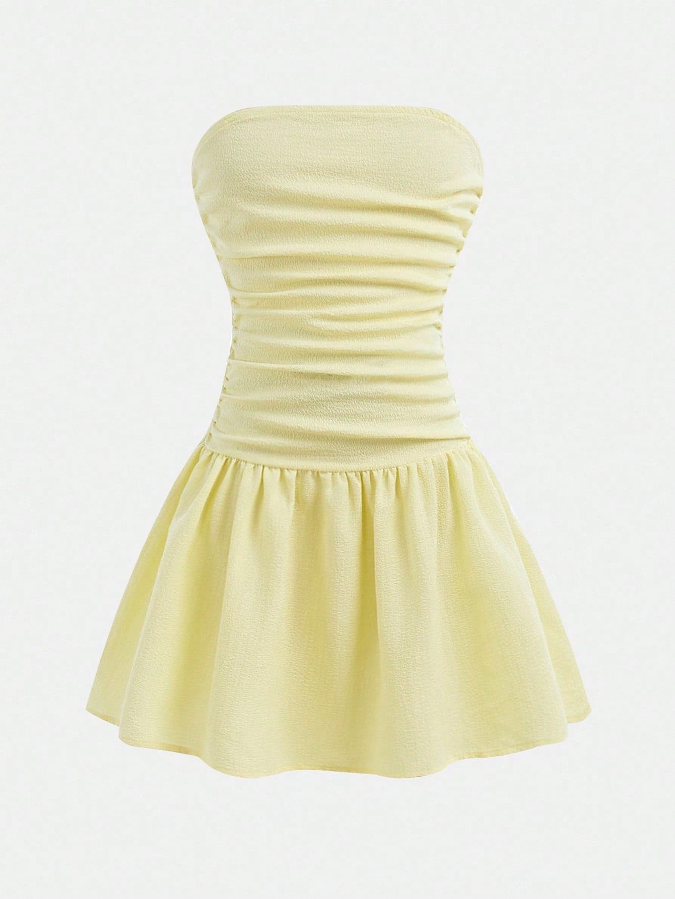 SHEIN Girlism Tween Girl Casual Minimalist Comfortable Pleated Sleeveless Puff Dress