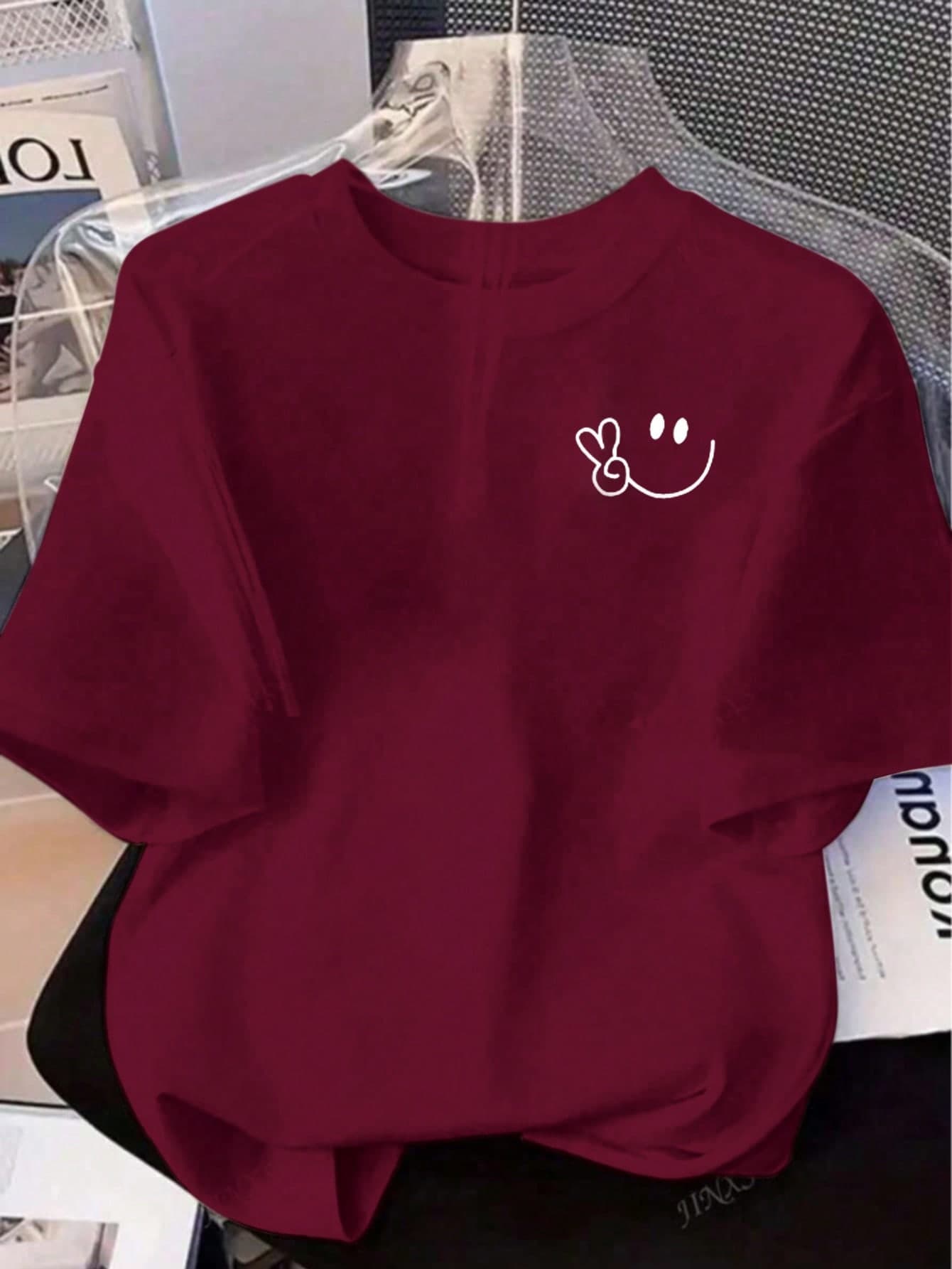 Casual Fashionable Fitted Knit Pullover Short Sleeve T-Shirt For Women