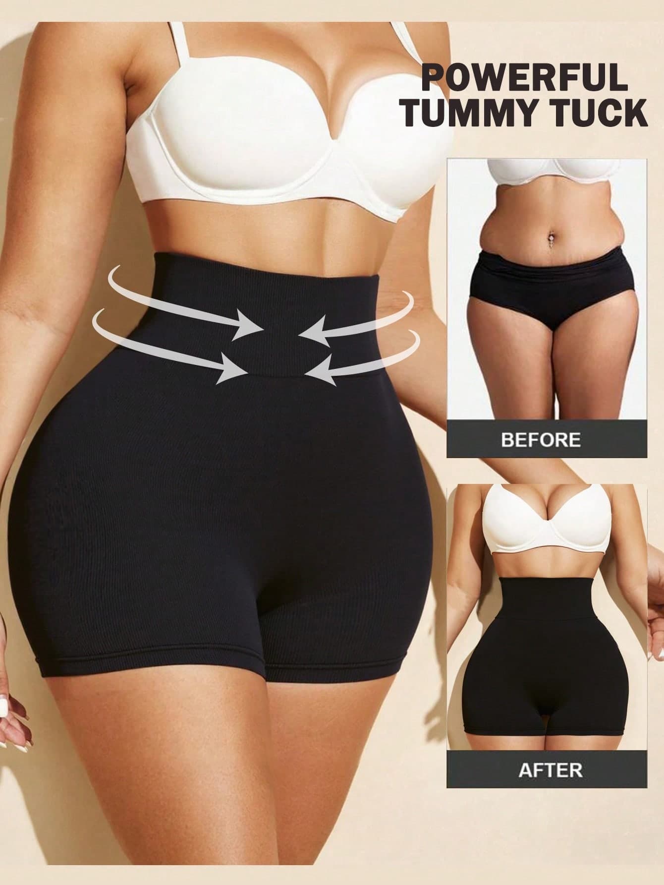 SHEIN 1pc Women's Seamless Mid-Waist Lifting Shaping Brief