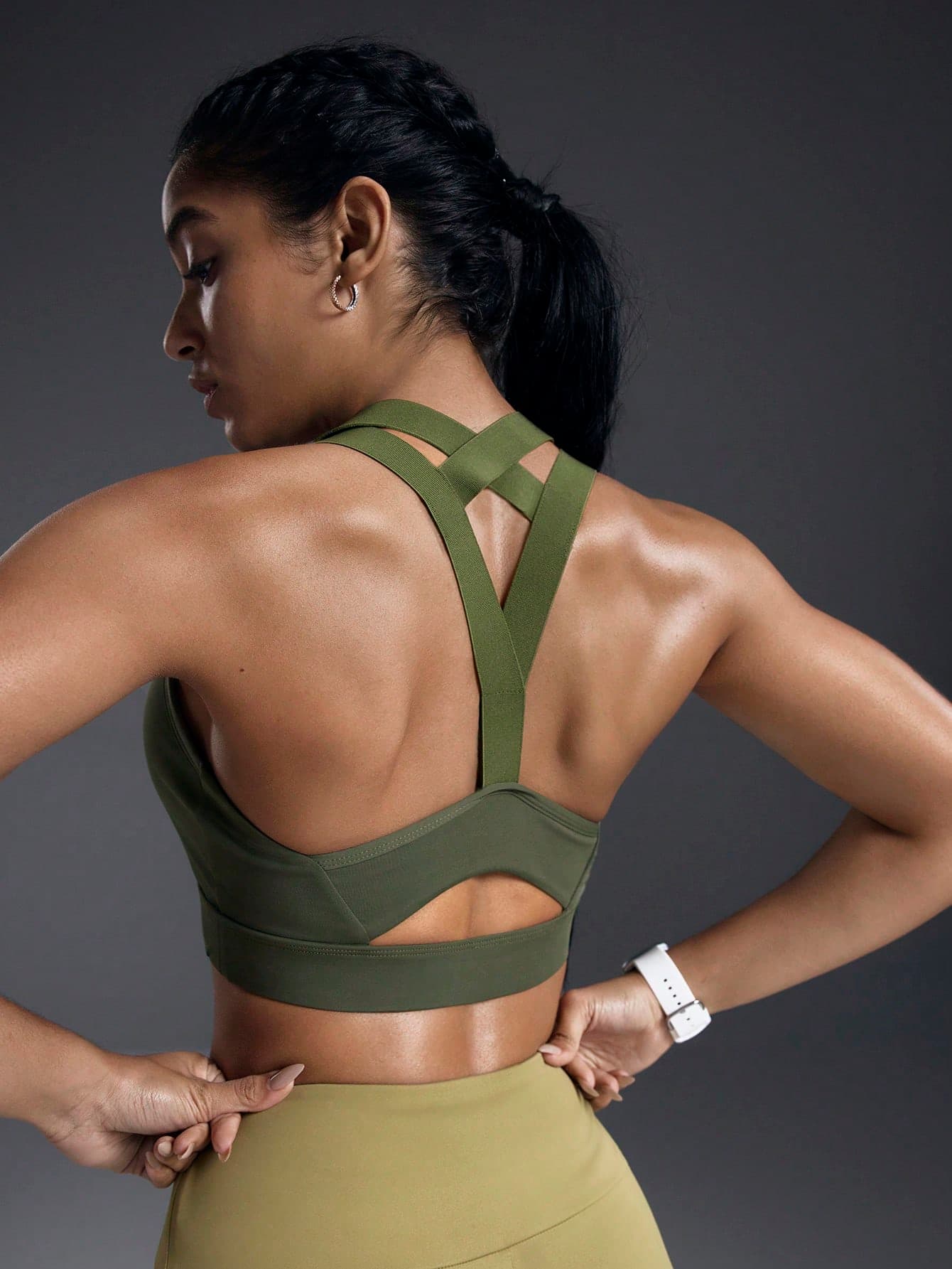 Powerista Women's Solid Color Backless Everyday Fitness Sports Bra Workout Tops Backless Y3k Seksi Chic For Daily Wear Yoga Yoga Studio Tennis Gym Ind